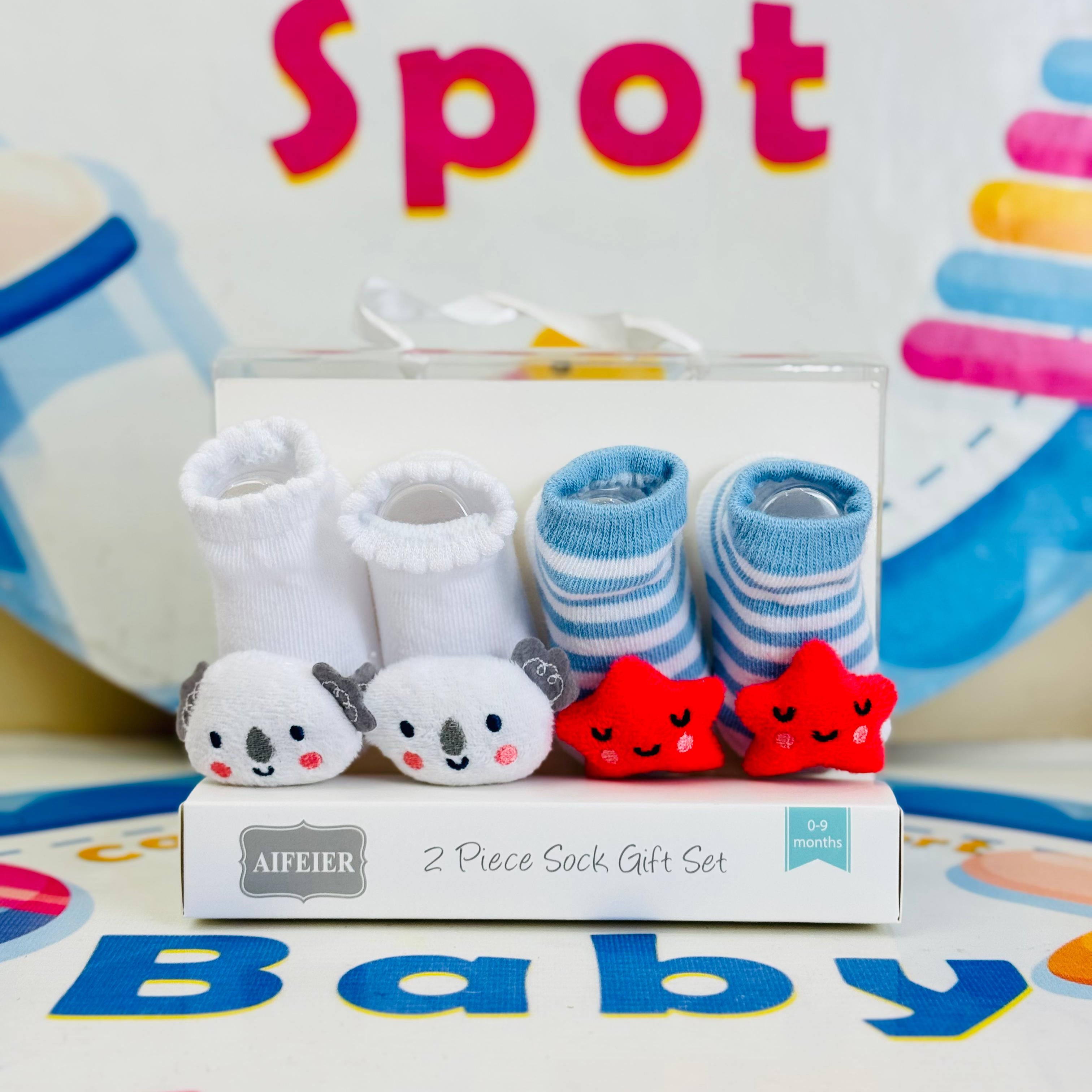 AIFEIER Branded Pack of 2 Socks Botties