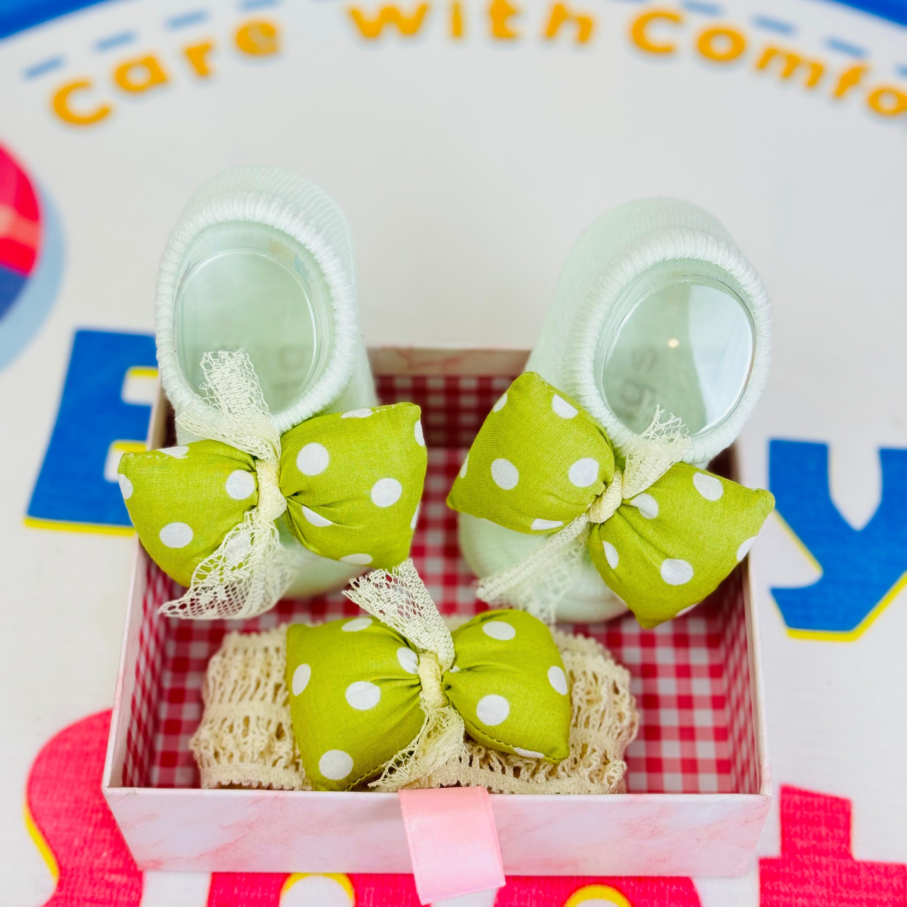 Baby Fancy Botti with Matching Hair Band – Box Packing