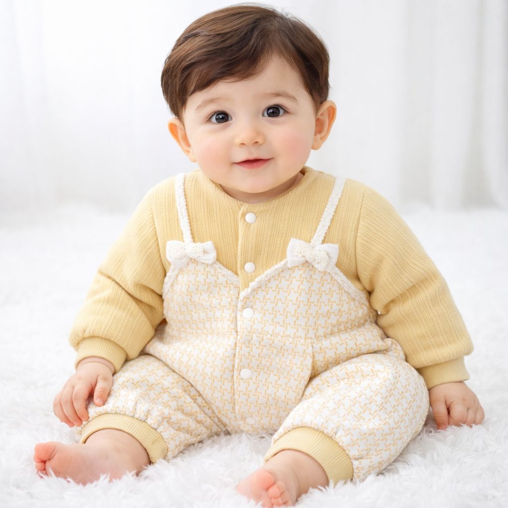 Baby Quilted Foaming Winter Rompers – Cozy & Stylish