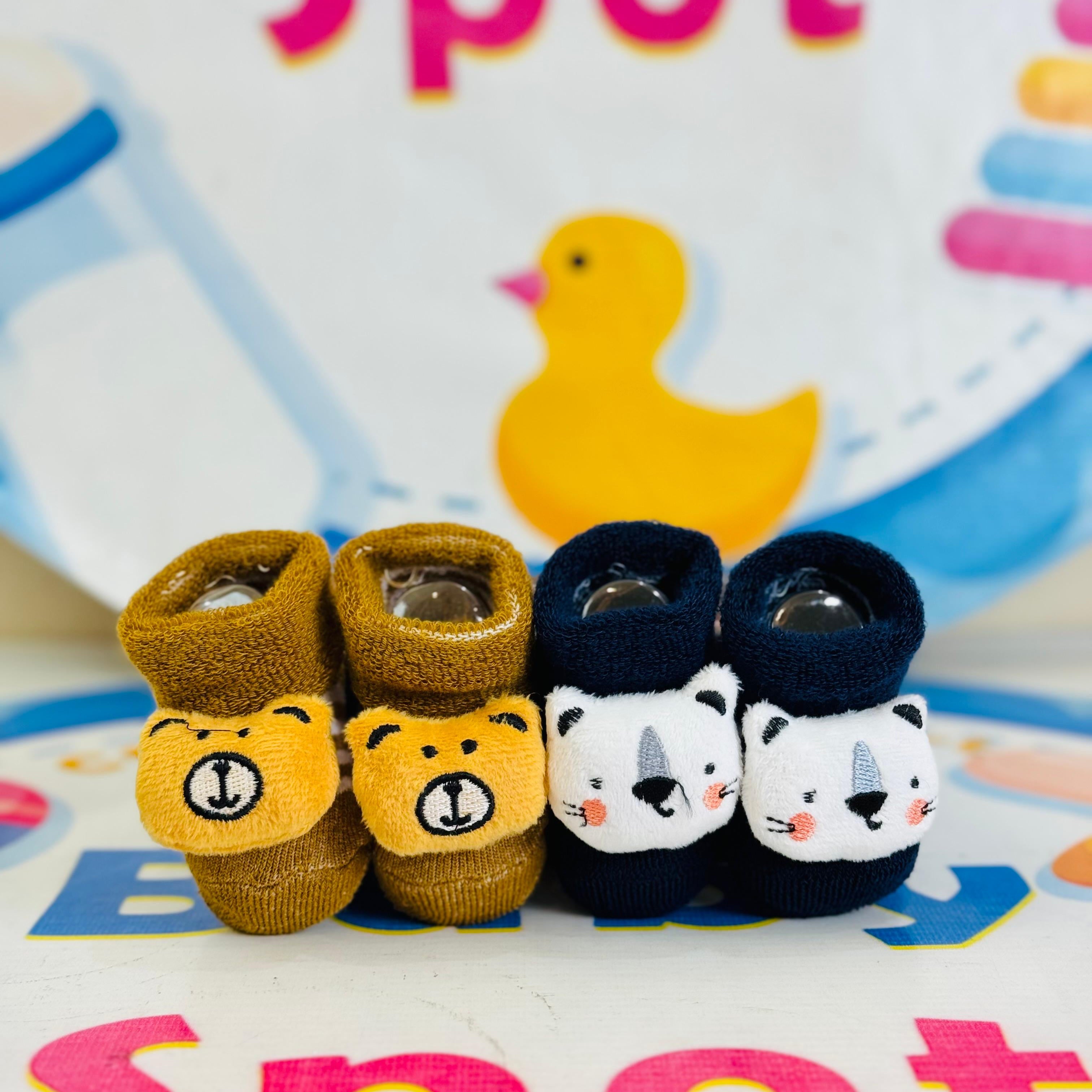 Bebe Fevor Branded Pack of 2 Socks Botties