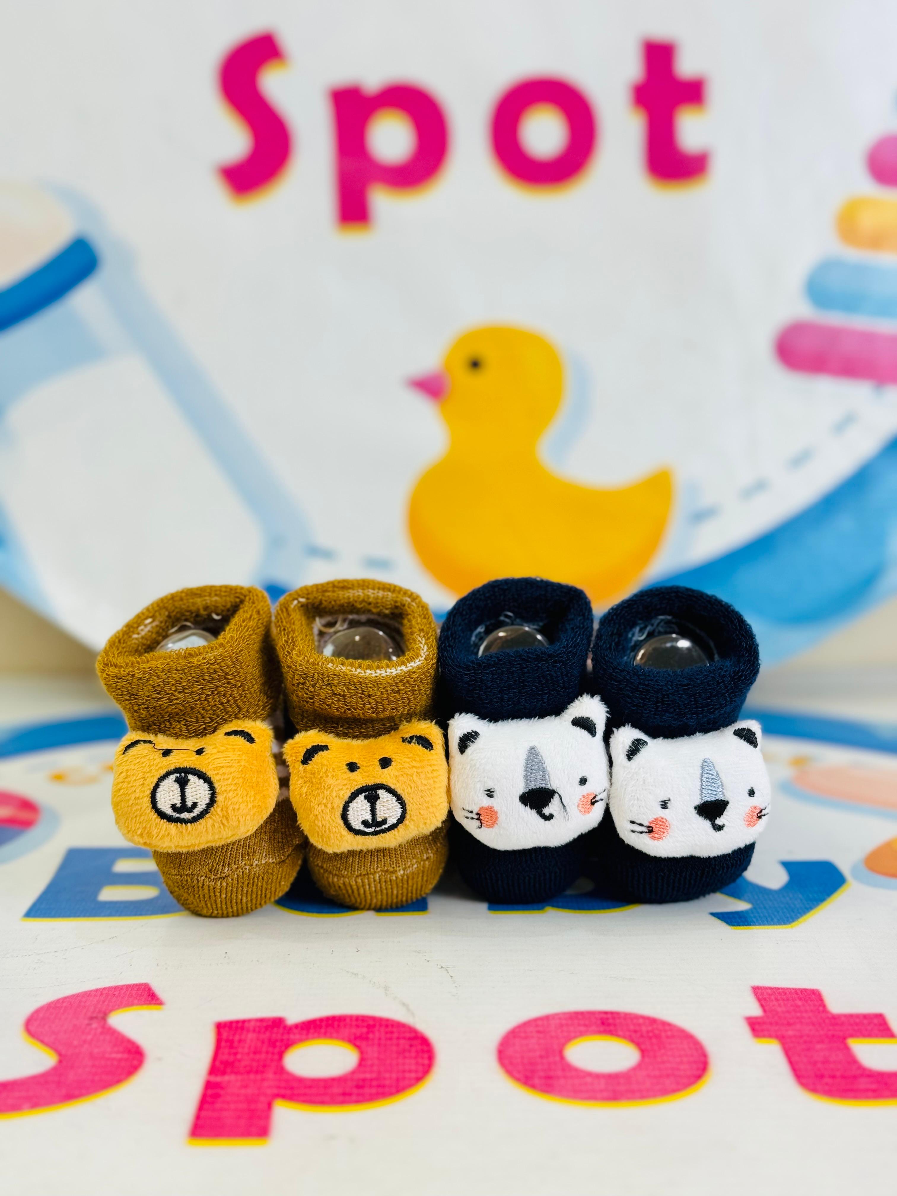 Bebe Fevor Branded Pack of 2 Socks Botties