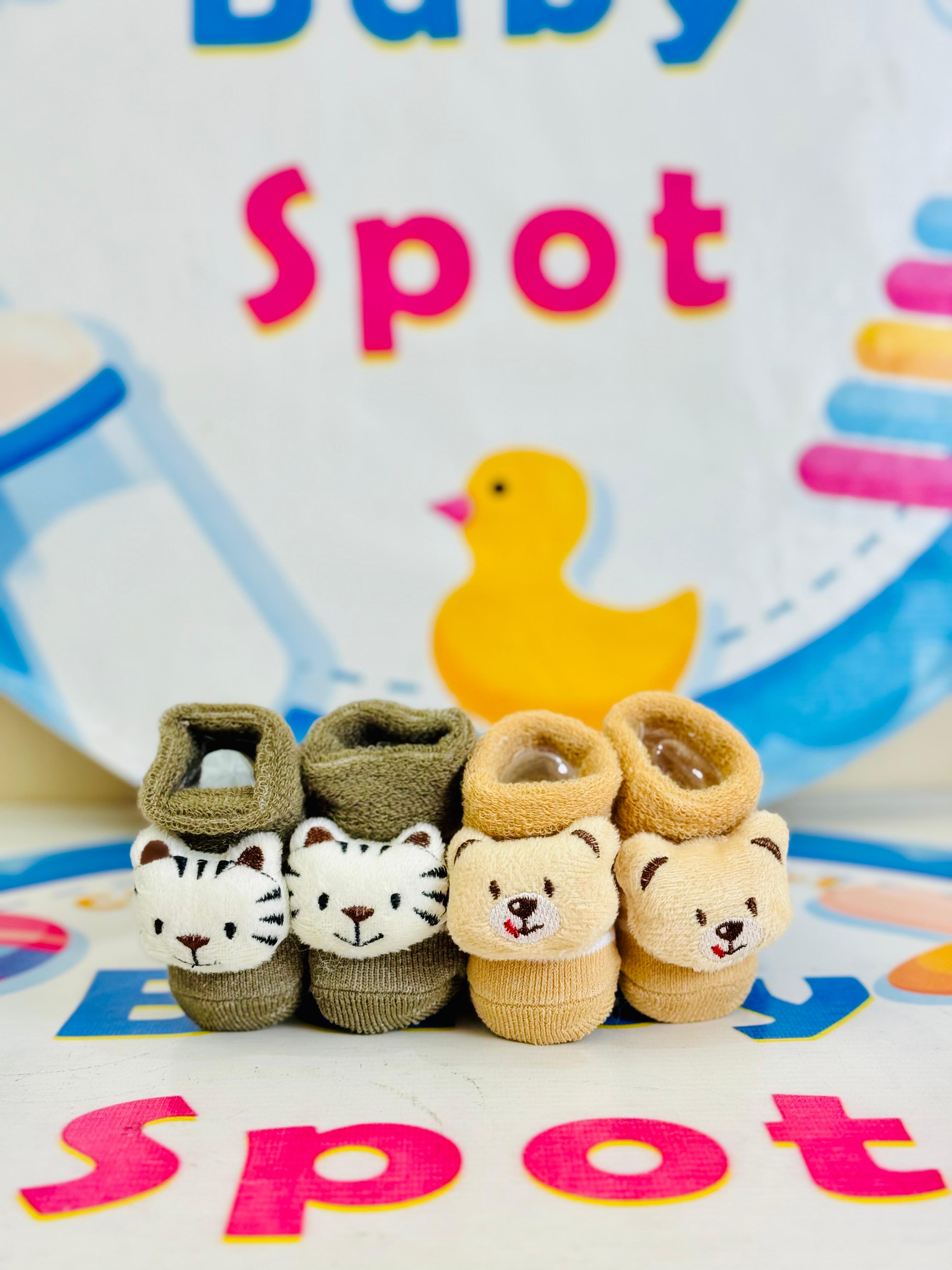 Bebe Fevor Branded Pack of 2 Socks Botties