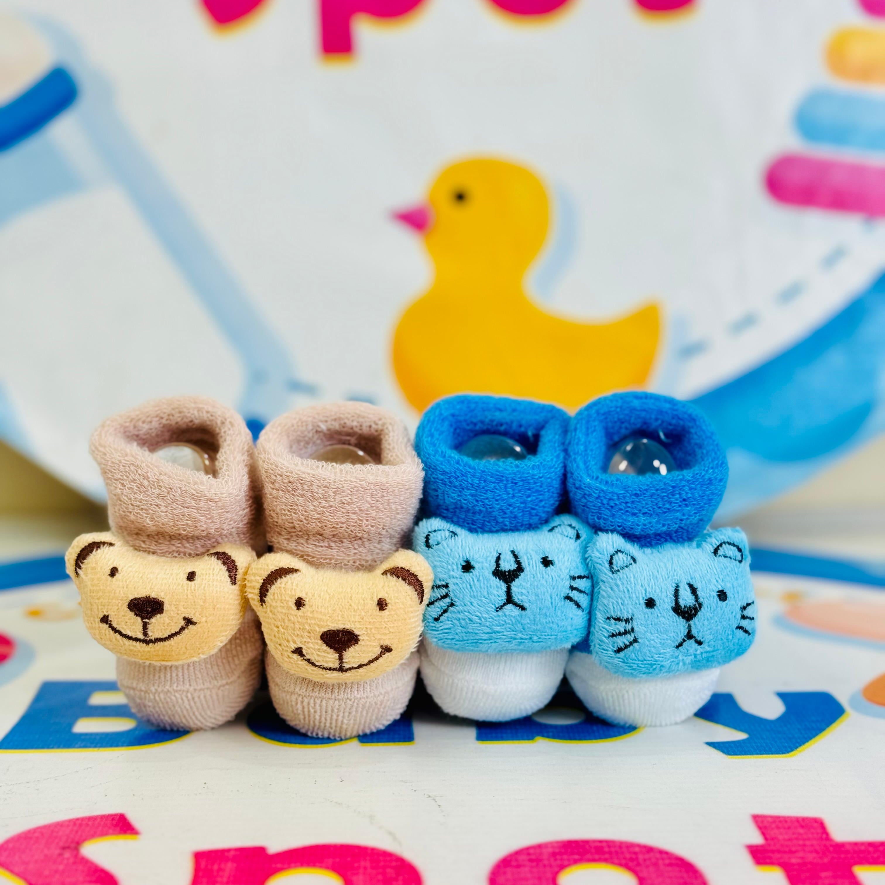 Bebe Fevor Branded Pack of 2 Socks Botties