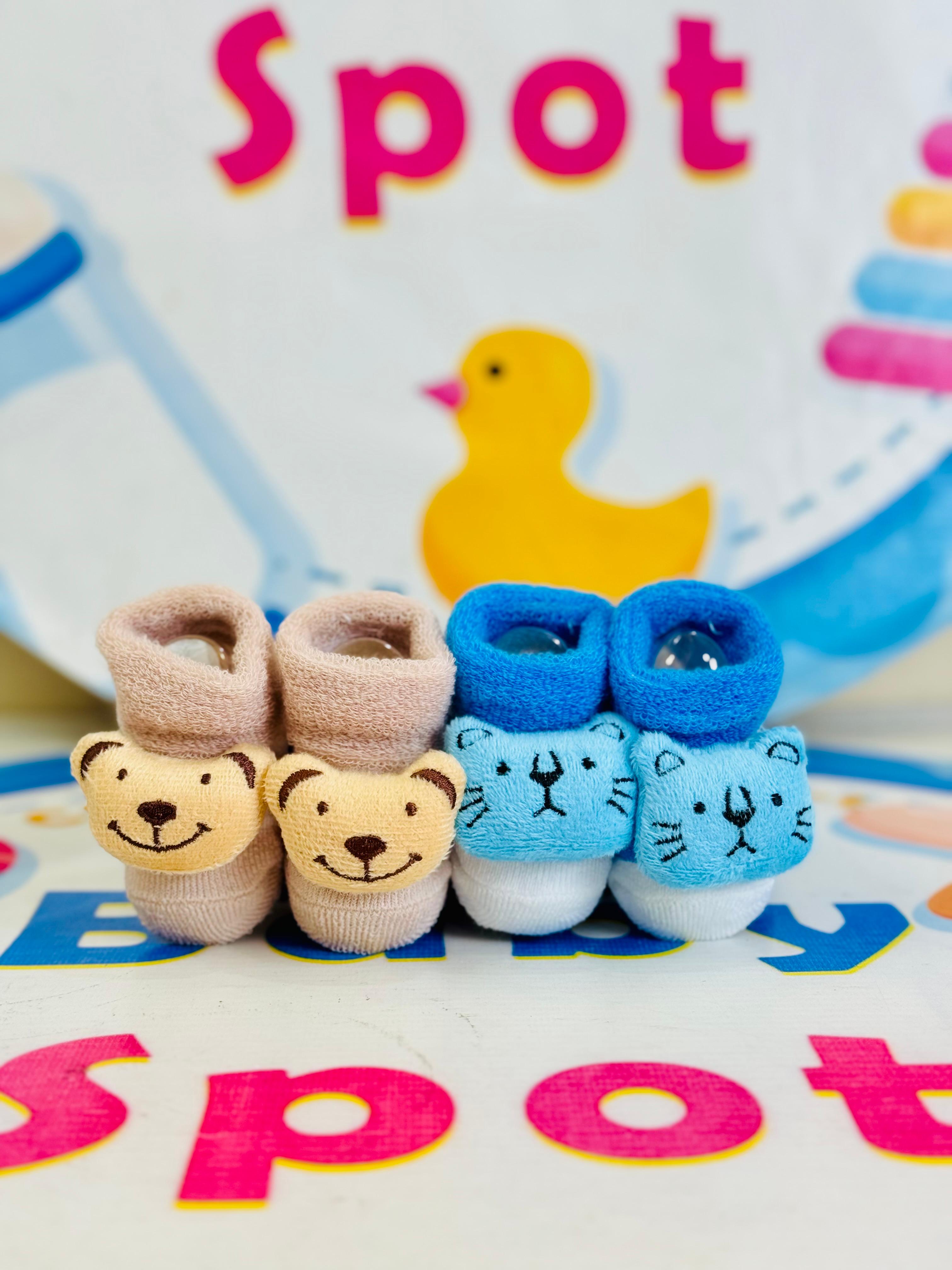 Bebe Fevor Branded Pack of 2 Socks Botties