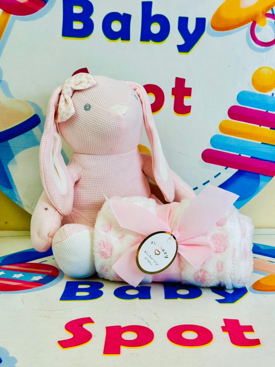 Sunnozy baby blanket with Toy pink