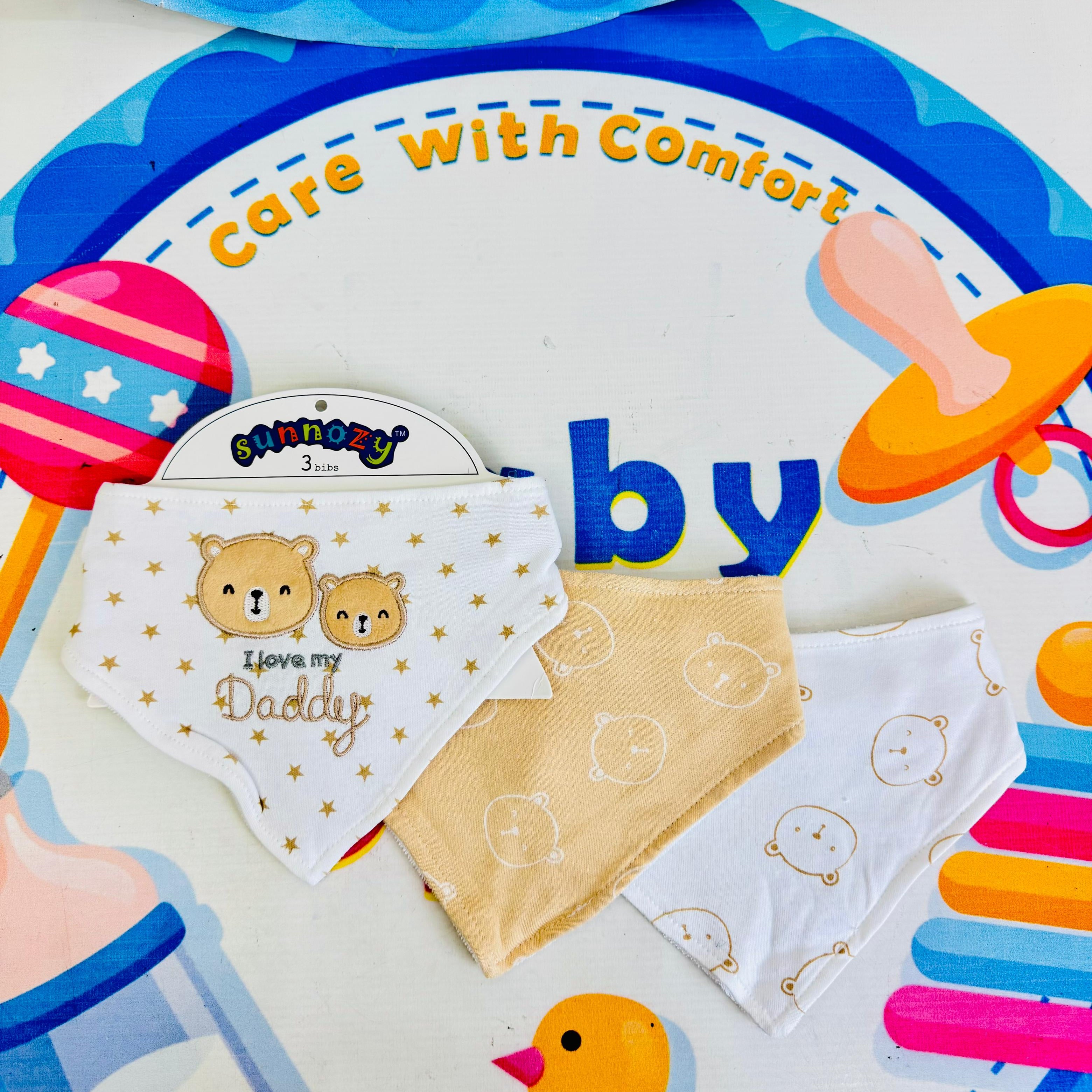 Sunnozy Premium Bandana Bibs – Set of 3