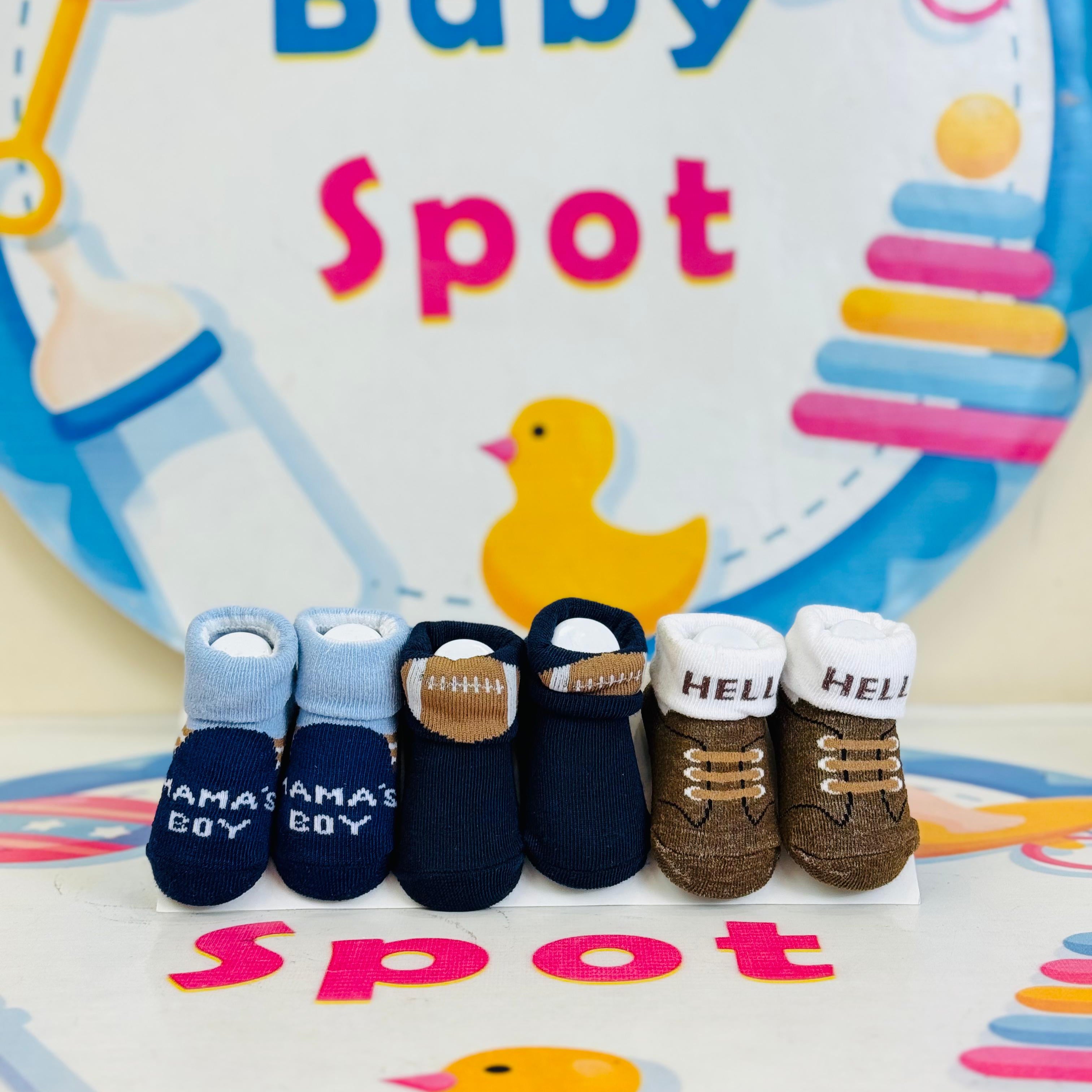 Hudson Baby® Premium Pack of 3 Socks Booties