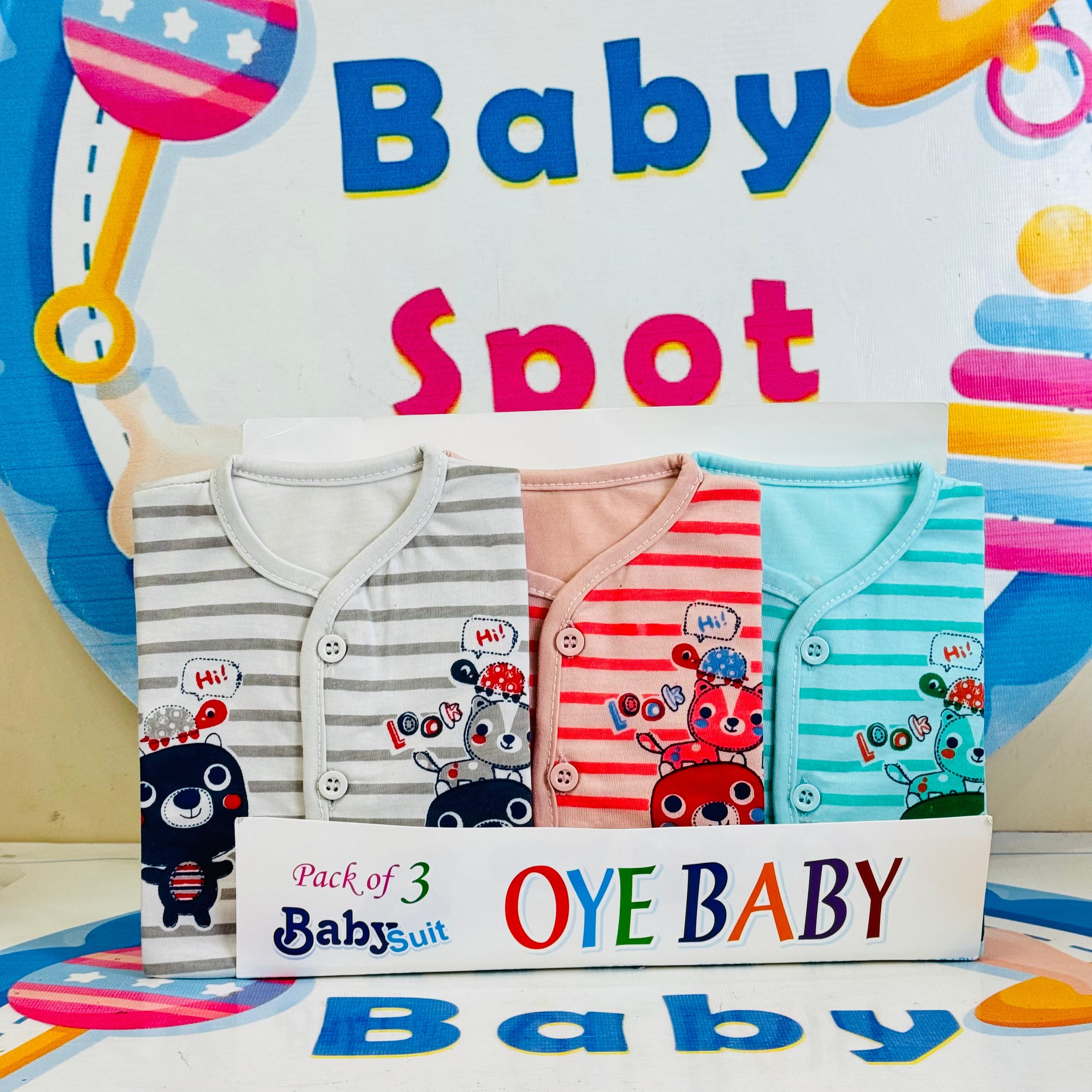 Baby Suits Set – Pack of 3 with Matching Cap