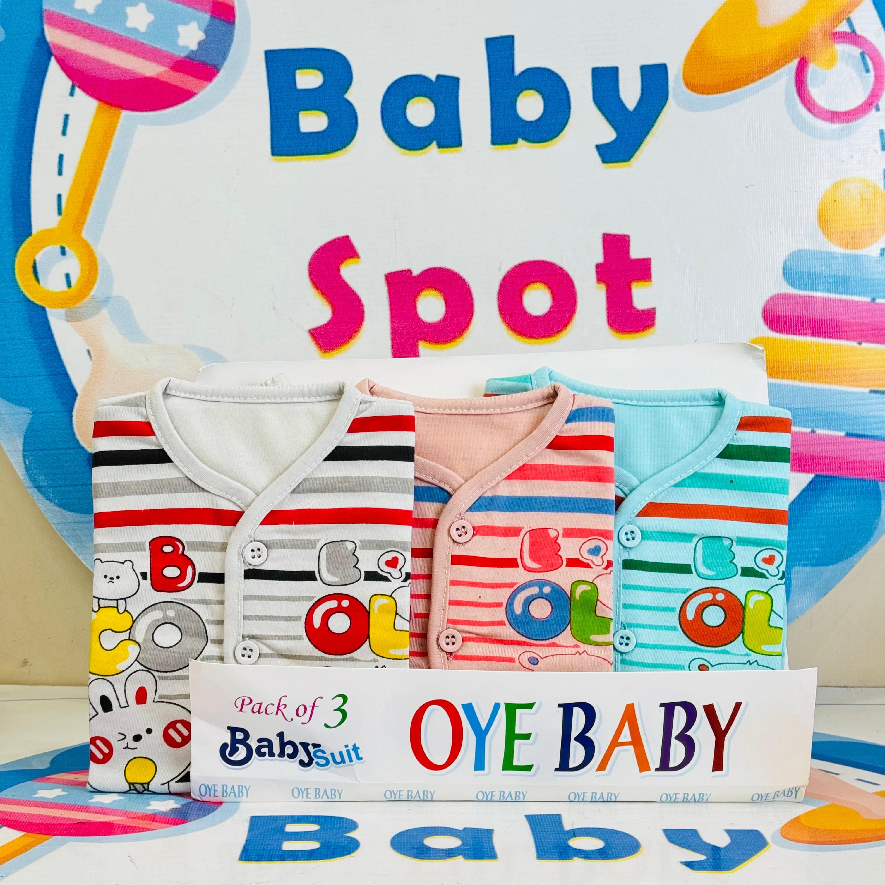 Baby Suits Set – Pack of 3 with Matching Cap