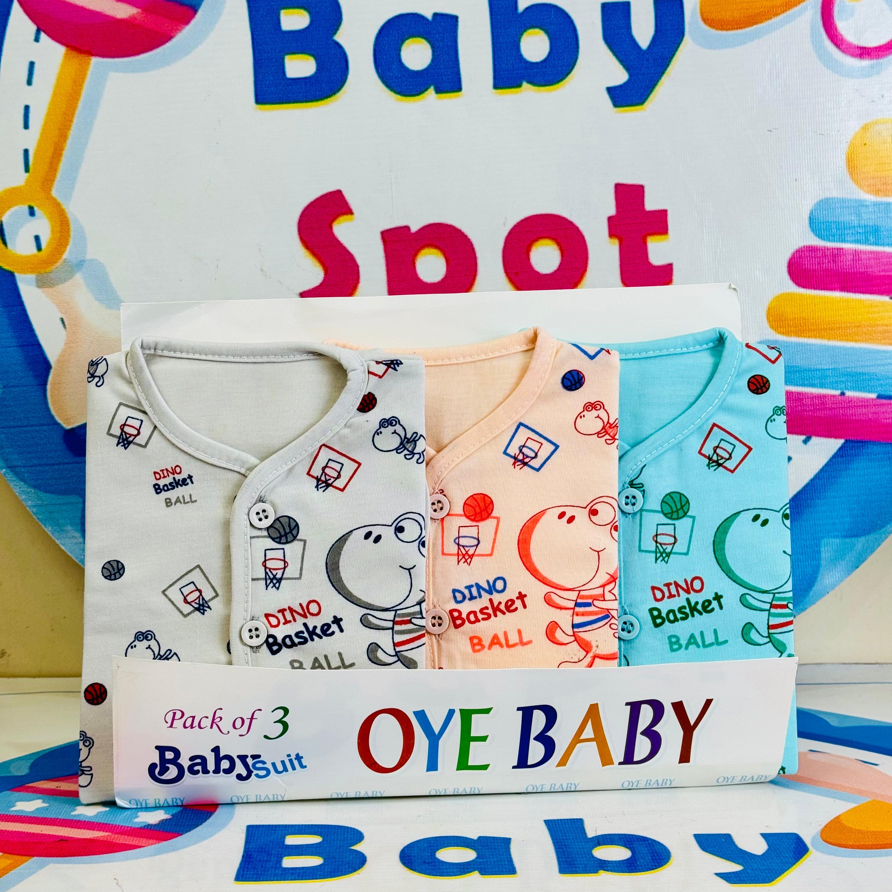 Baby Suits Set – Pack of 3 with Matching Cap