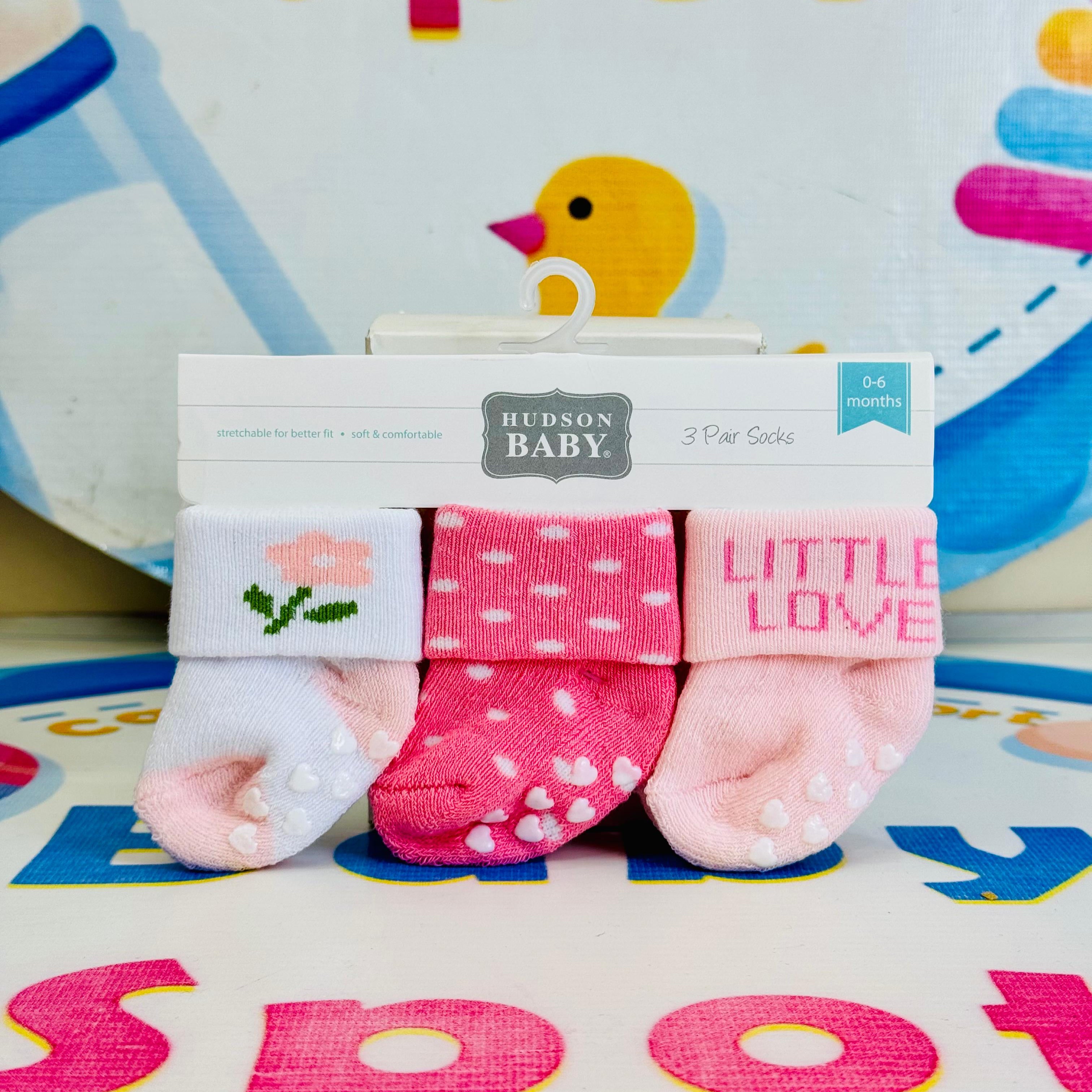 Hudson Baby –Set of 3 Socks for Newborns