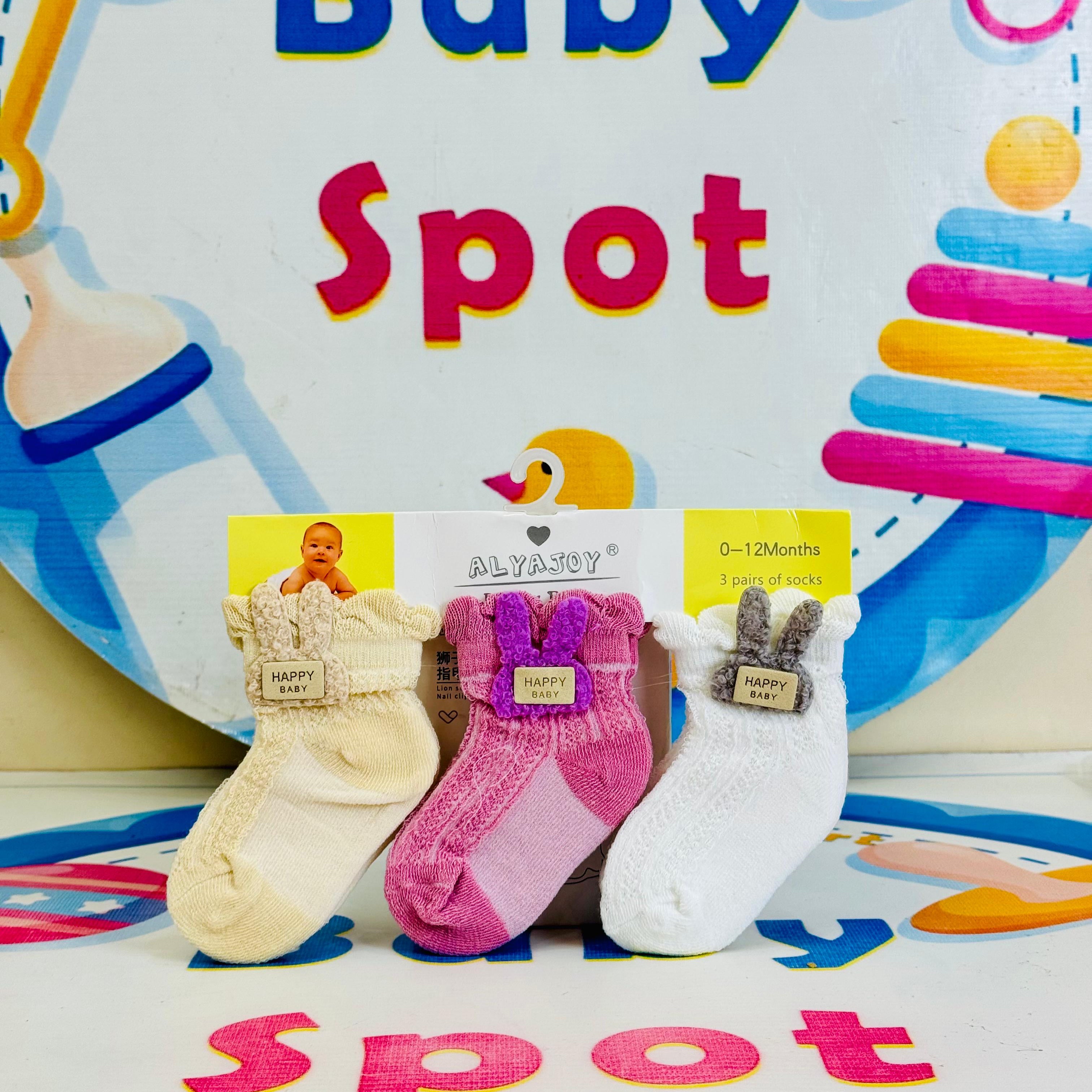 Baby –Set of 3 Socks for 0-12 months