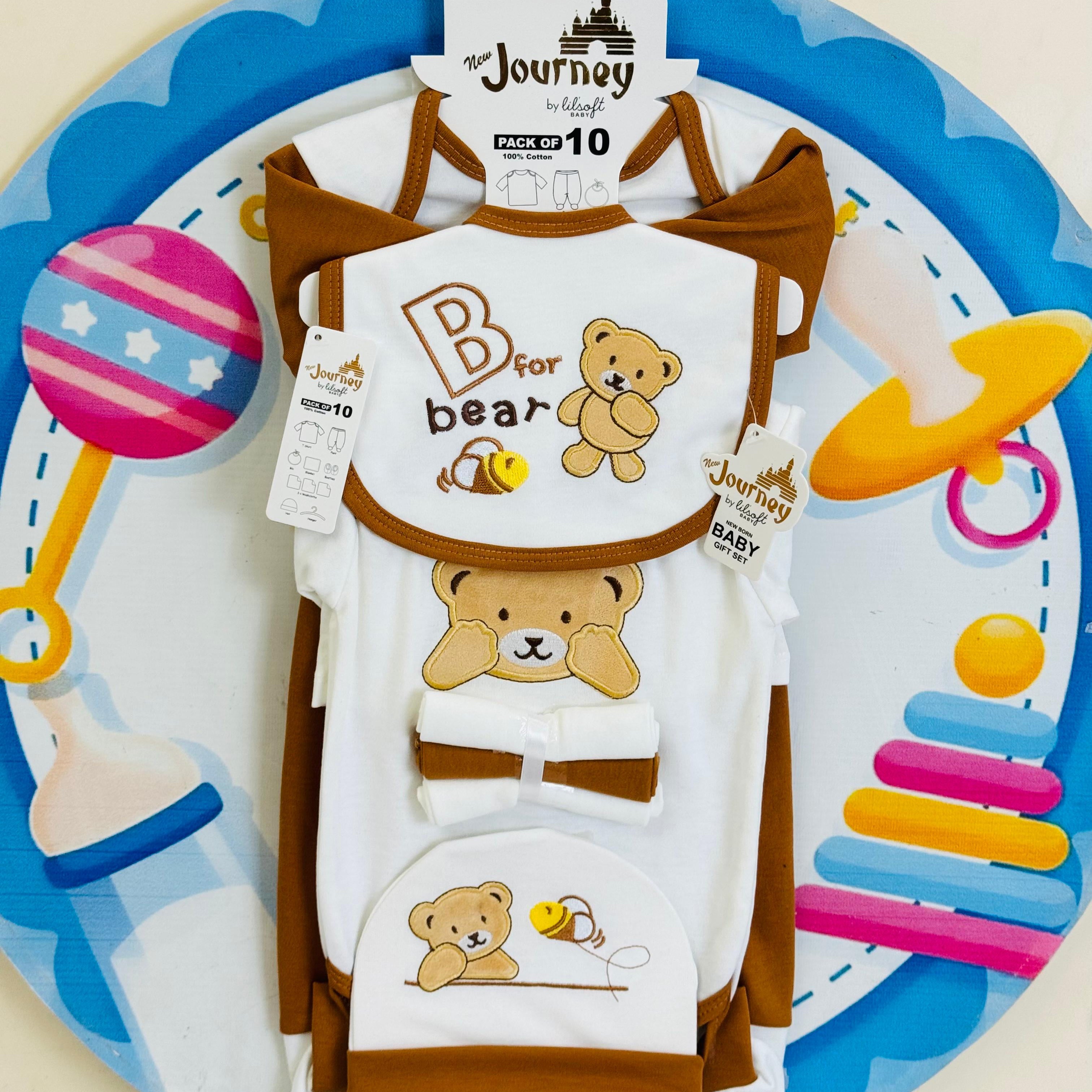 10 pcs baby starter set collection (brown)