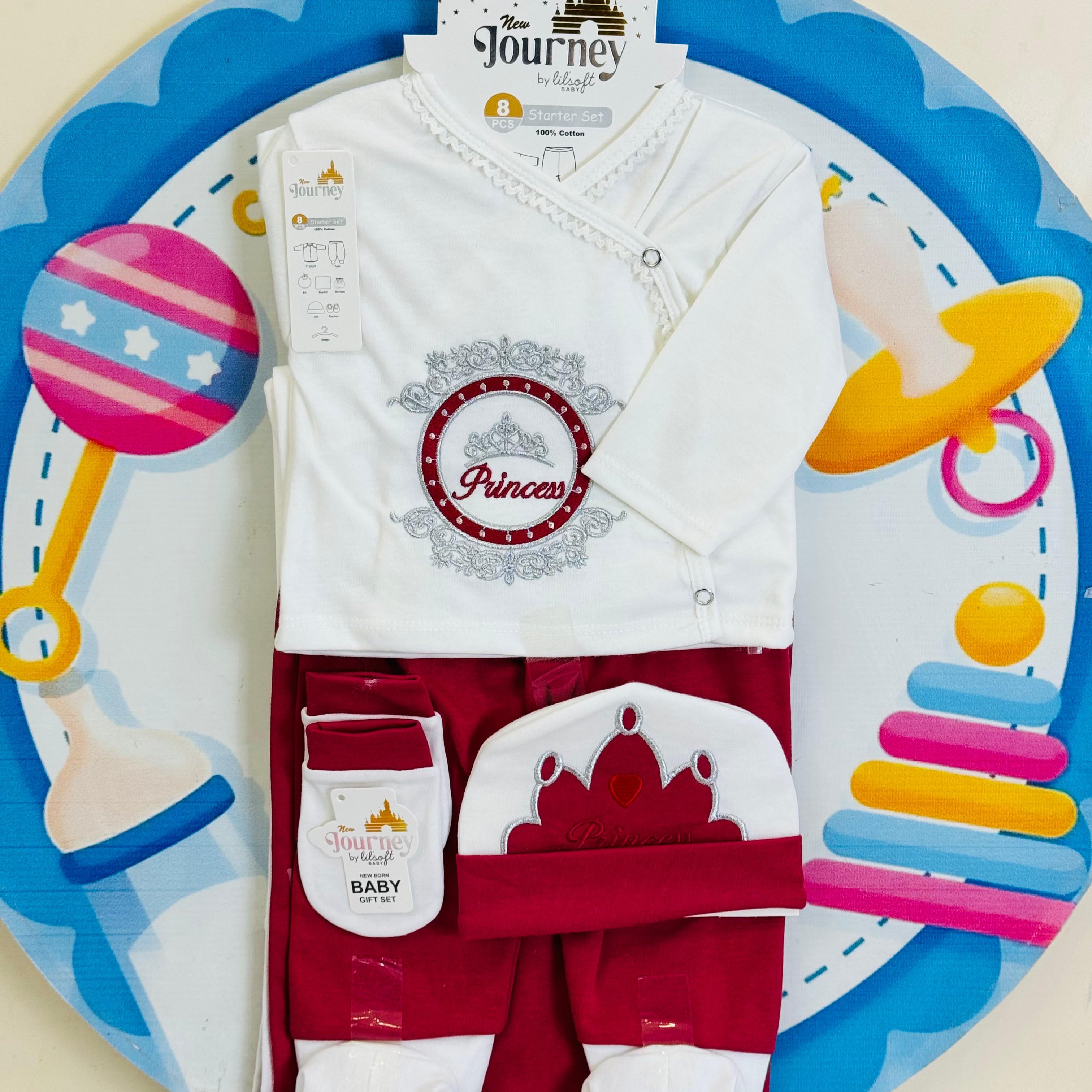 Baby 8-Piece Princess Starter Set(Red)