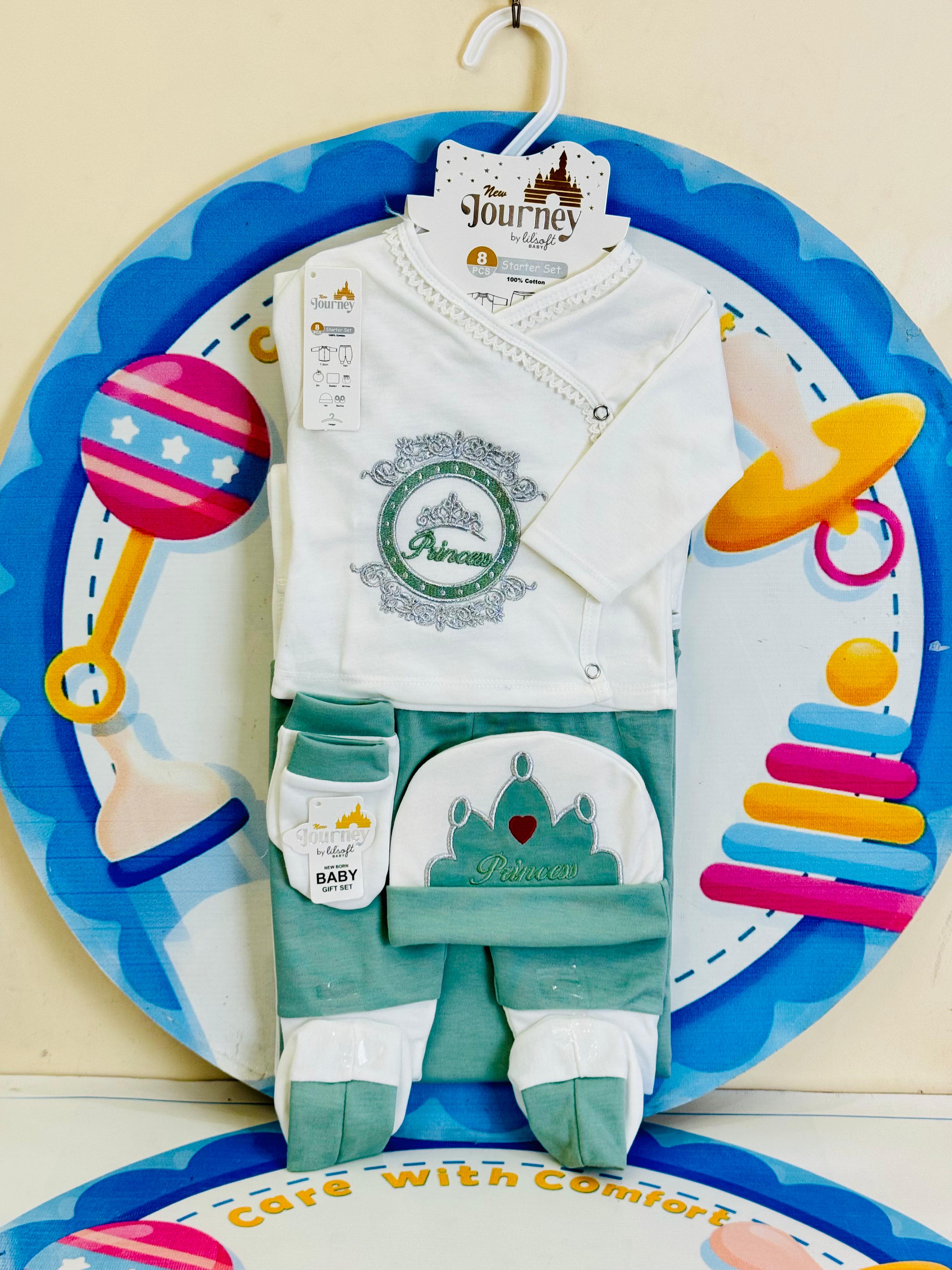 Baby 8-Piece Princess Starter Set(Green)