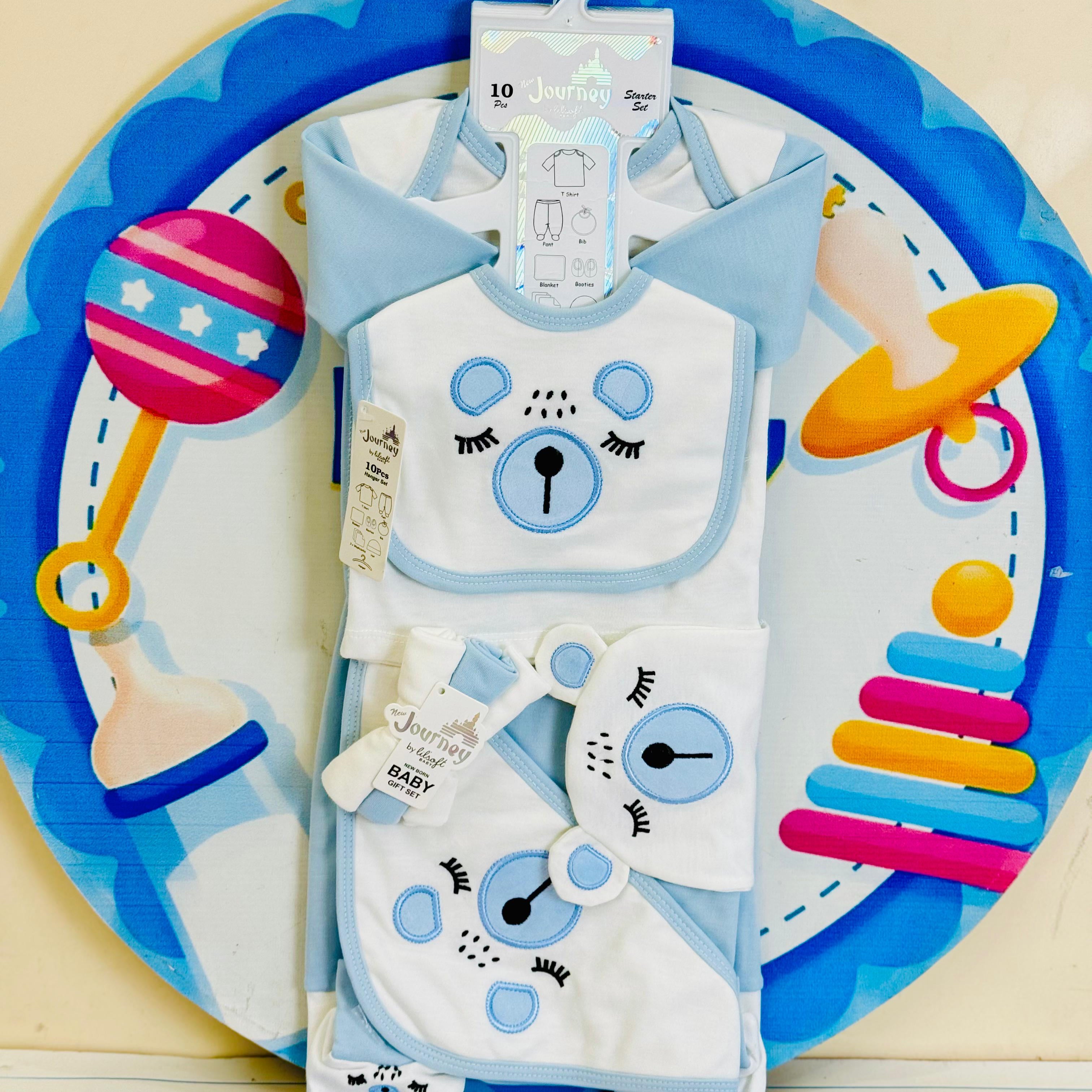 10 pcs baby starter set collection (Blue)
