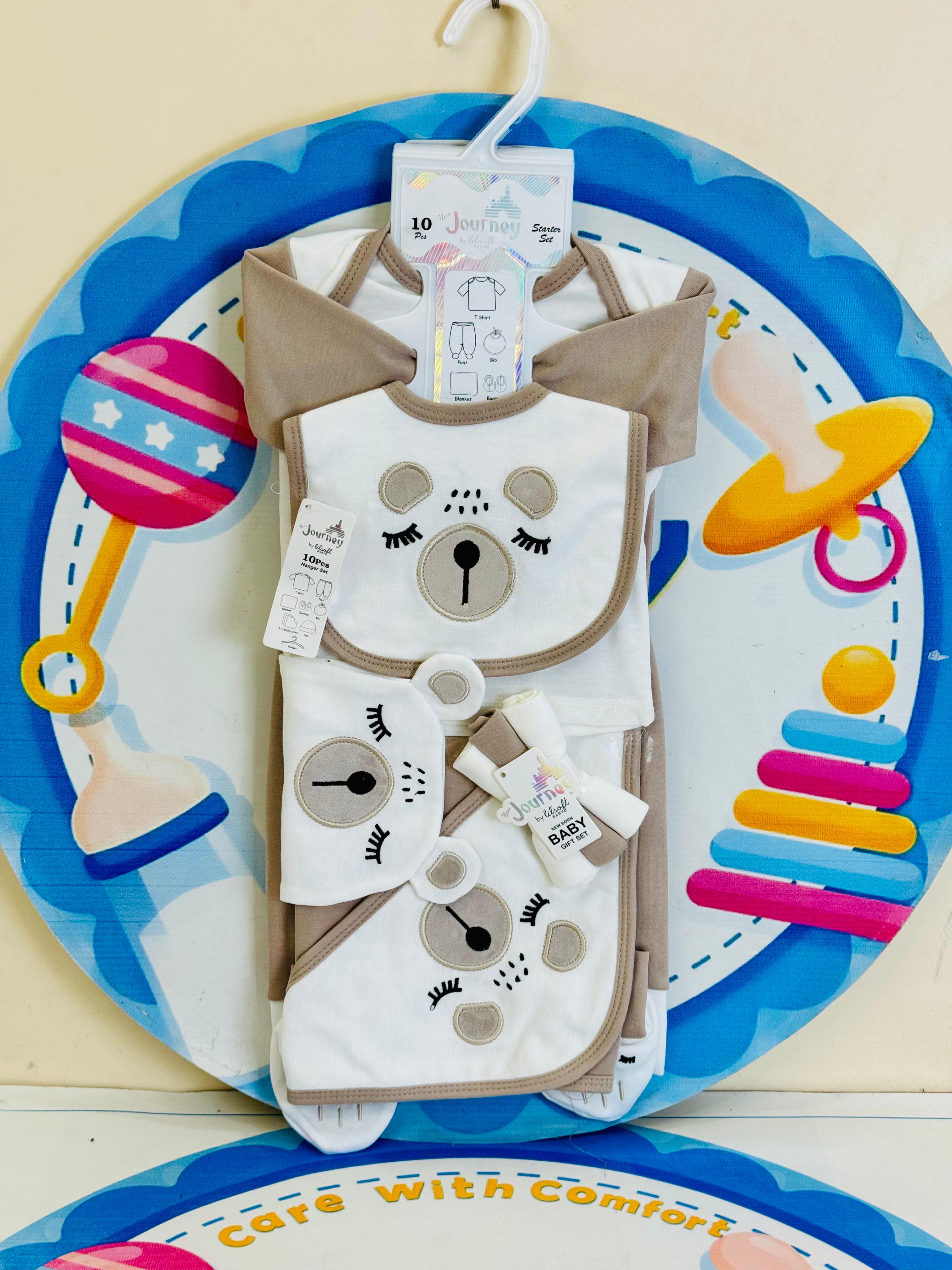 10 pcs baby starter set collection (Grey)