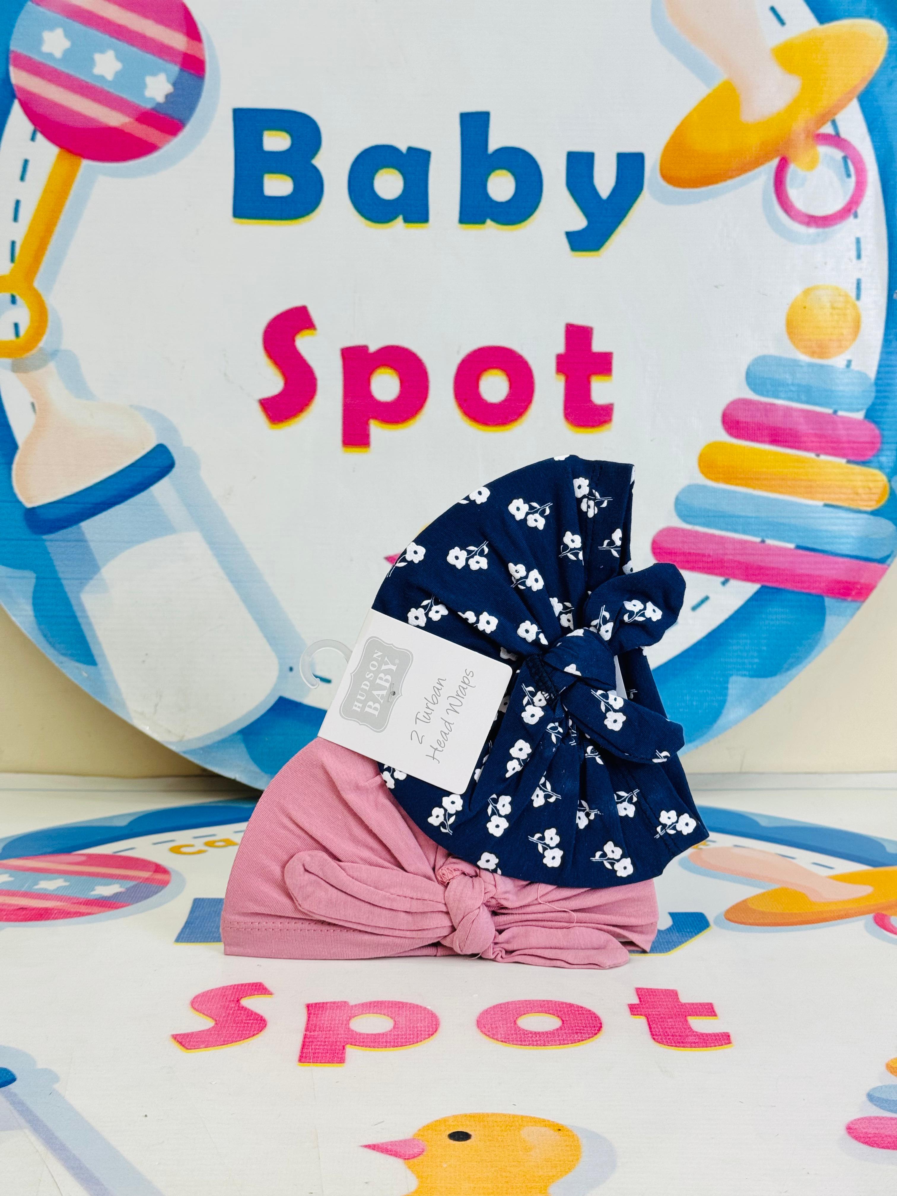 Baby Turban Caps – Set of 2 in Adorable Designs