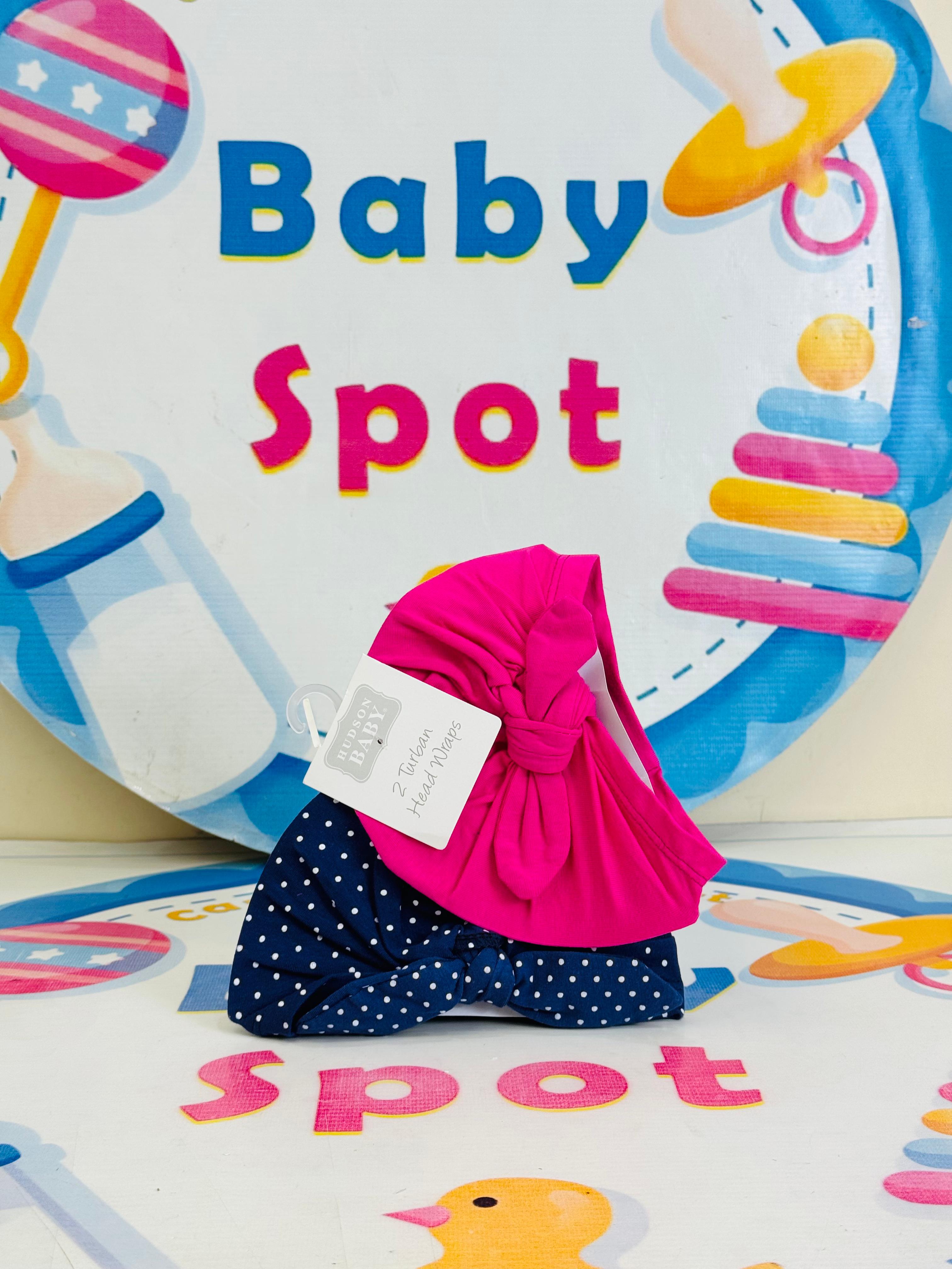 Baby Turban Caps – Set of 2 in Adorable Designs