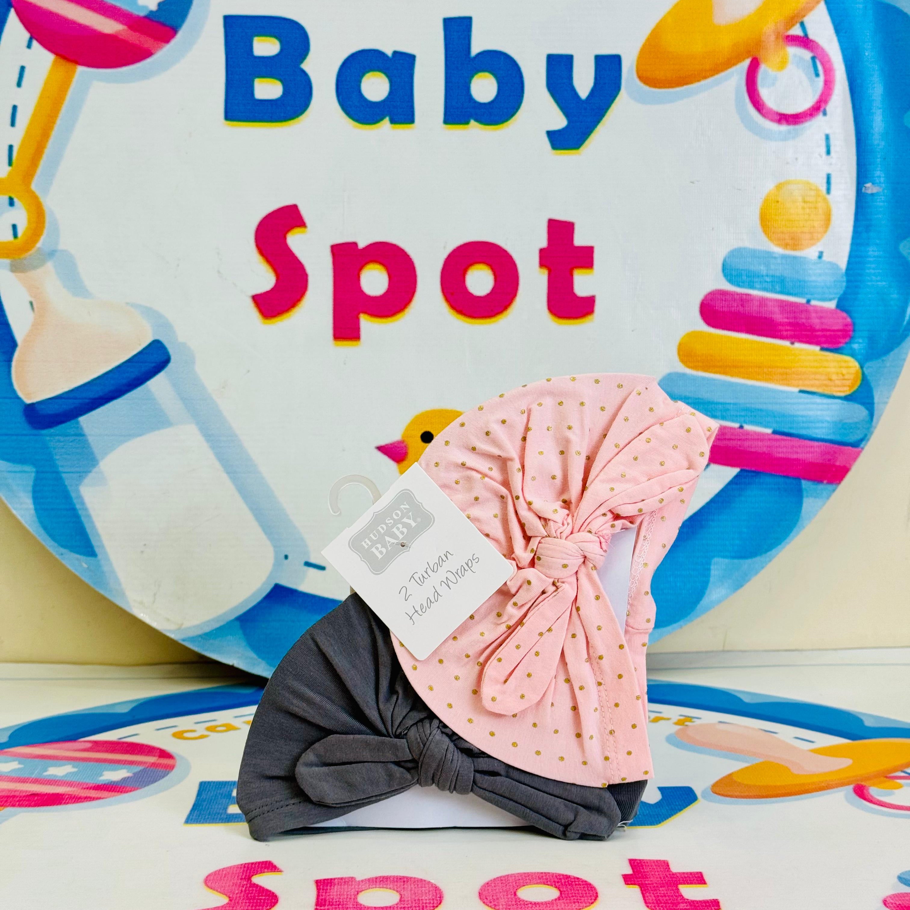 Baby Turban Caps – Set of 2 in Adorable Designs