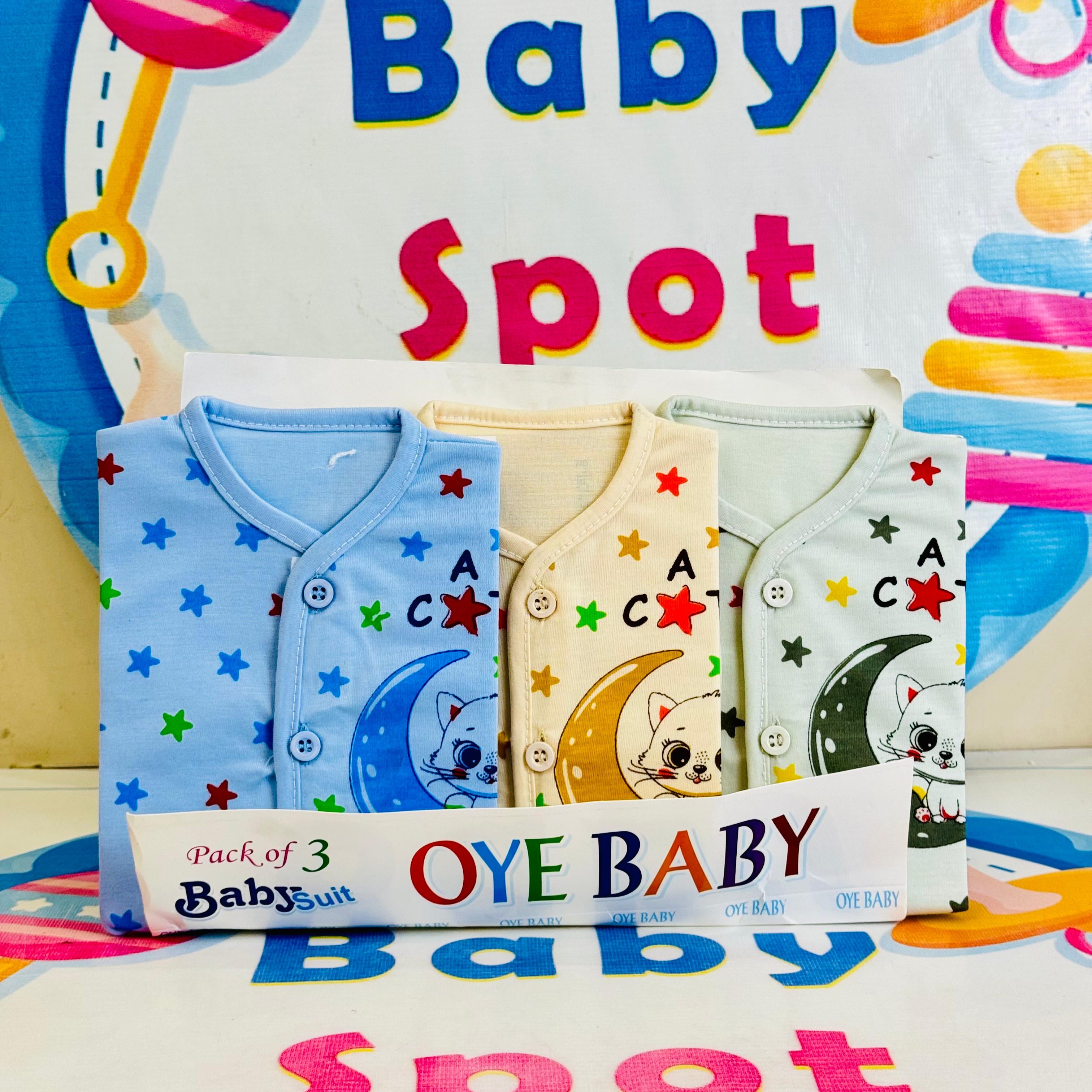 Baby Suits Set – Pack of 3 with Matching Cap