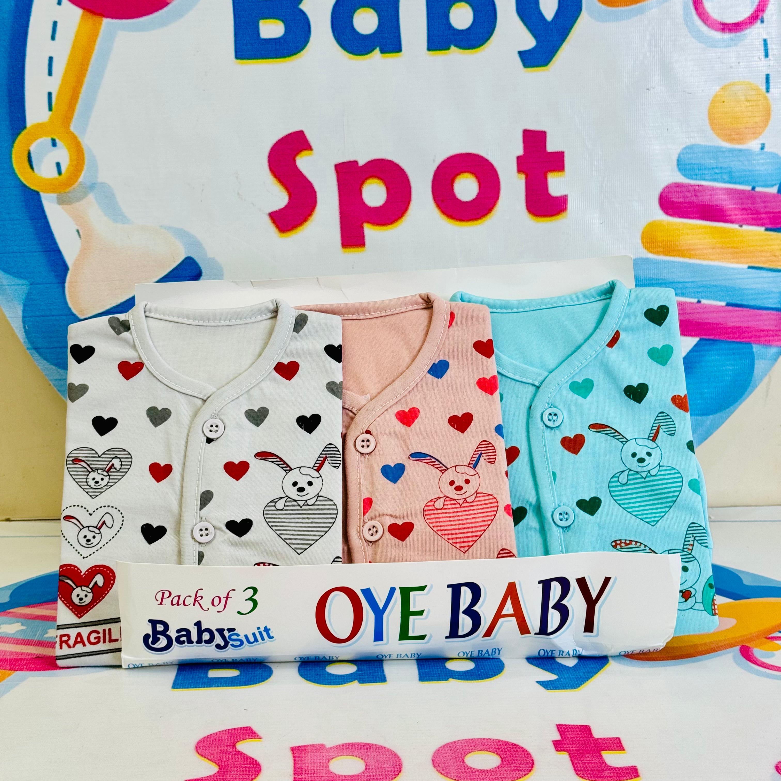 Baby Suits Set – Pack of 3 with Matching Cap