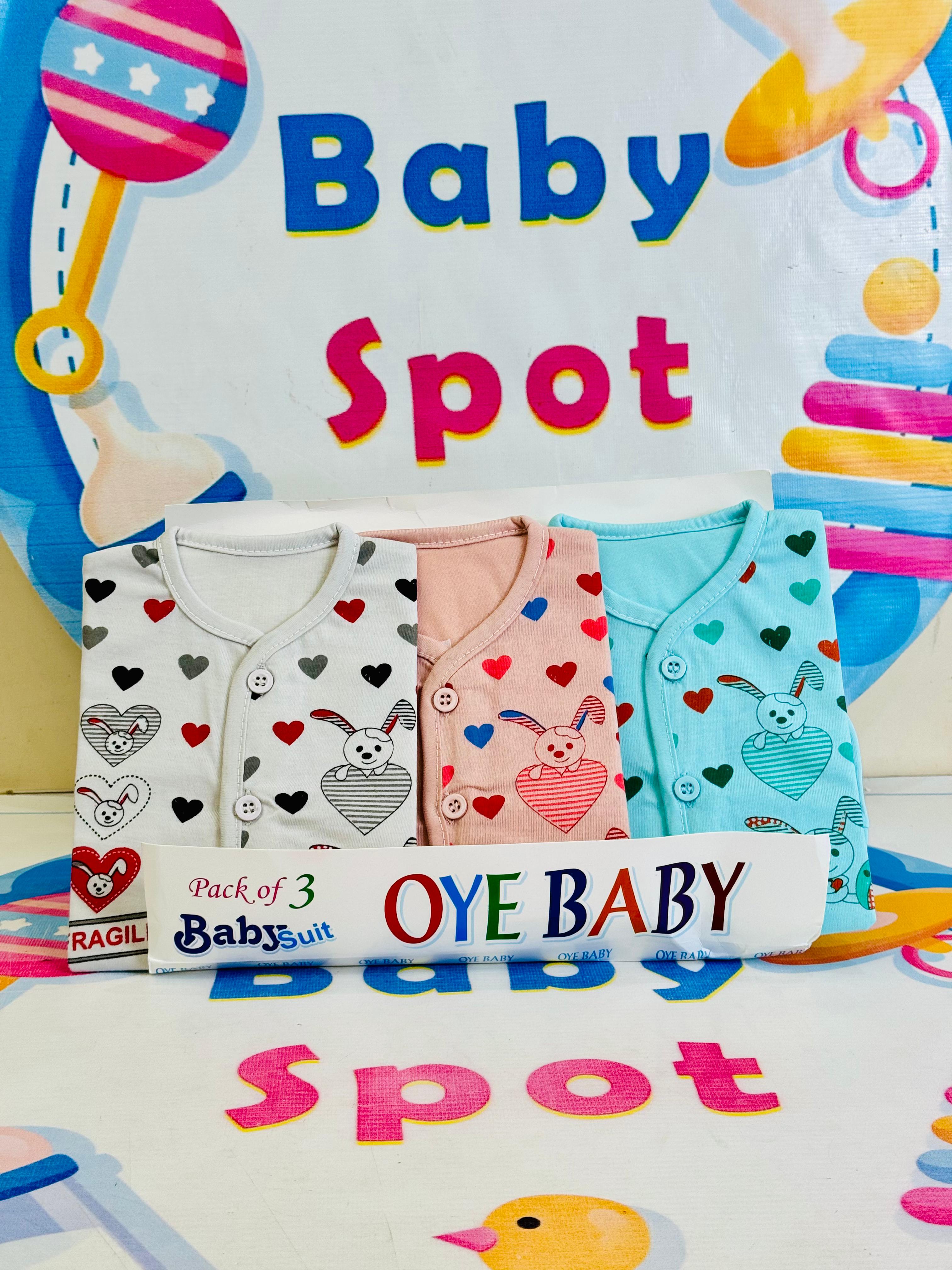 Baby Suits Set – Pack of 3 with Matching Cap