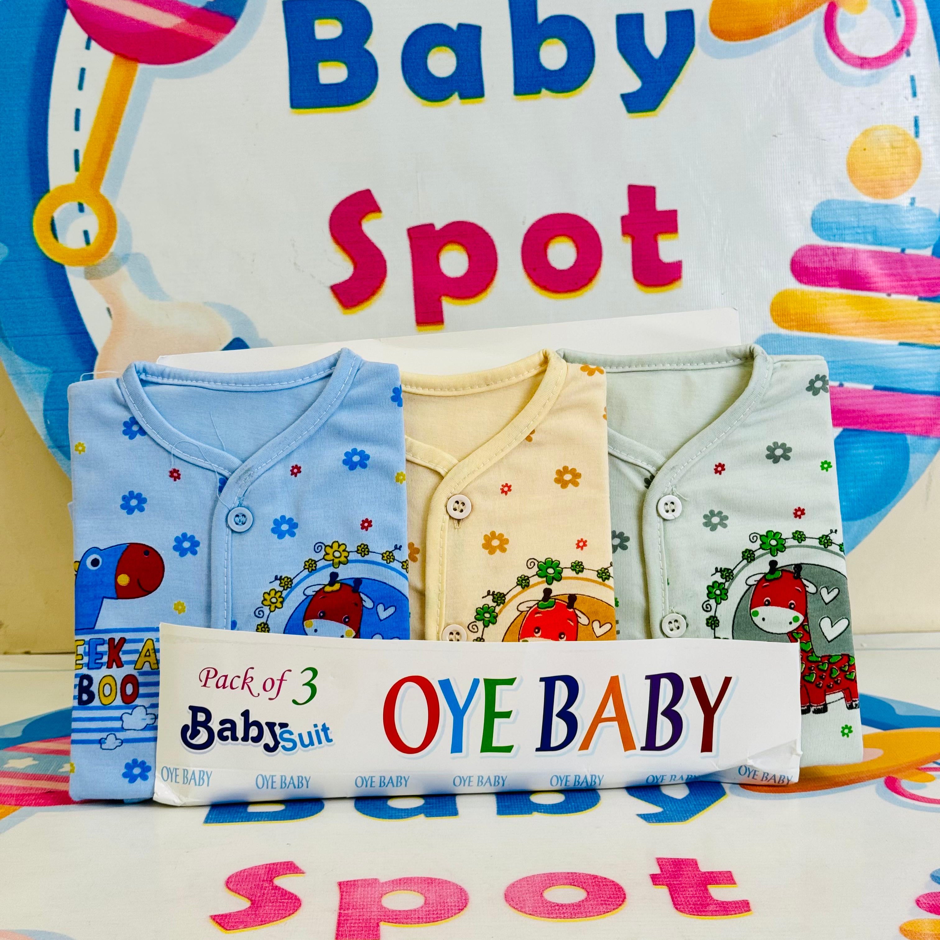 Baby Suits Set – Pack of 3 with Matching Cap