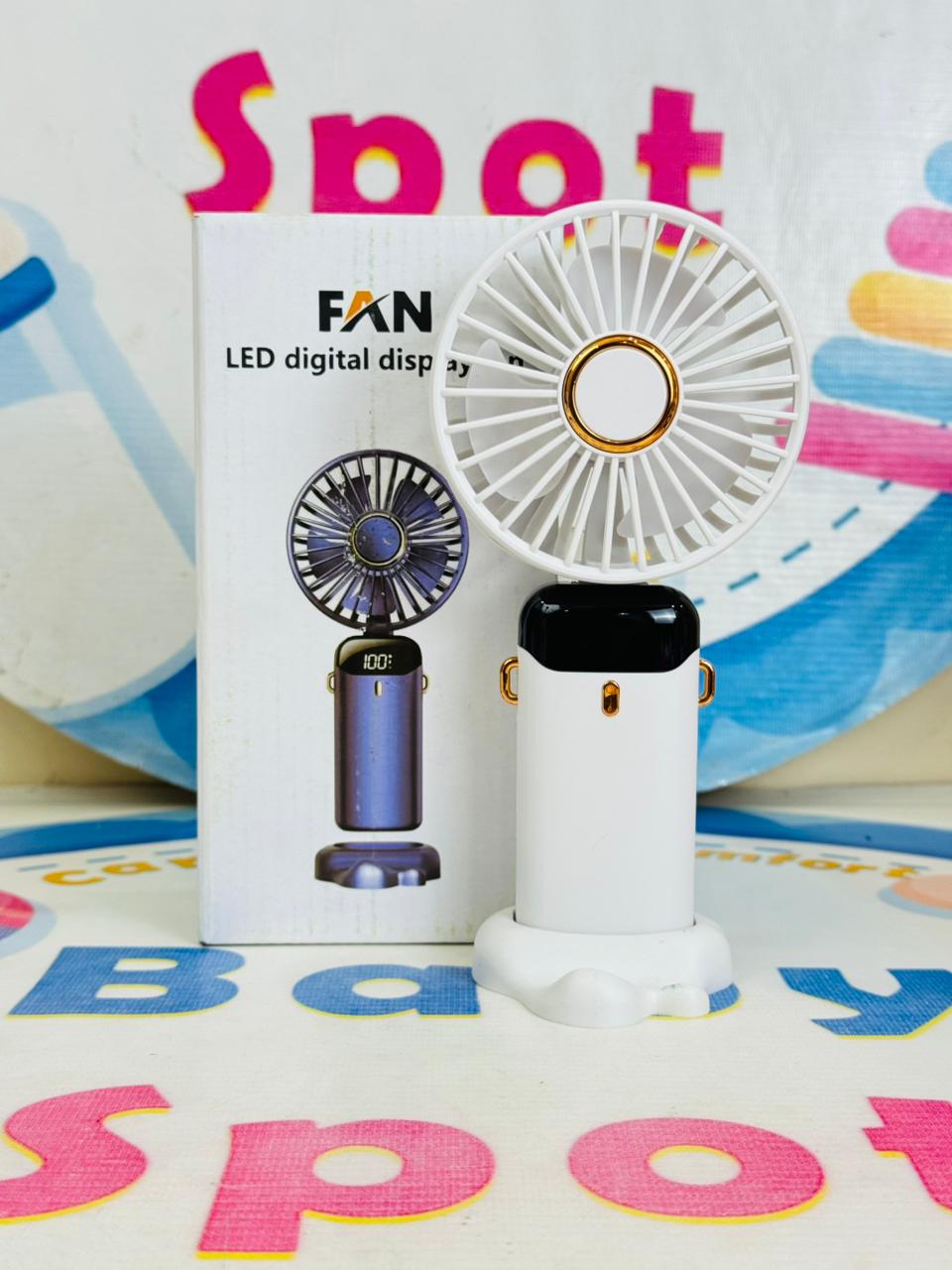 Foldable big size rechargeable electric hand fans