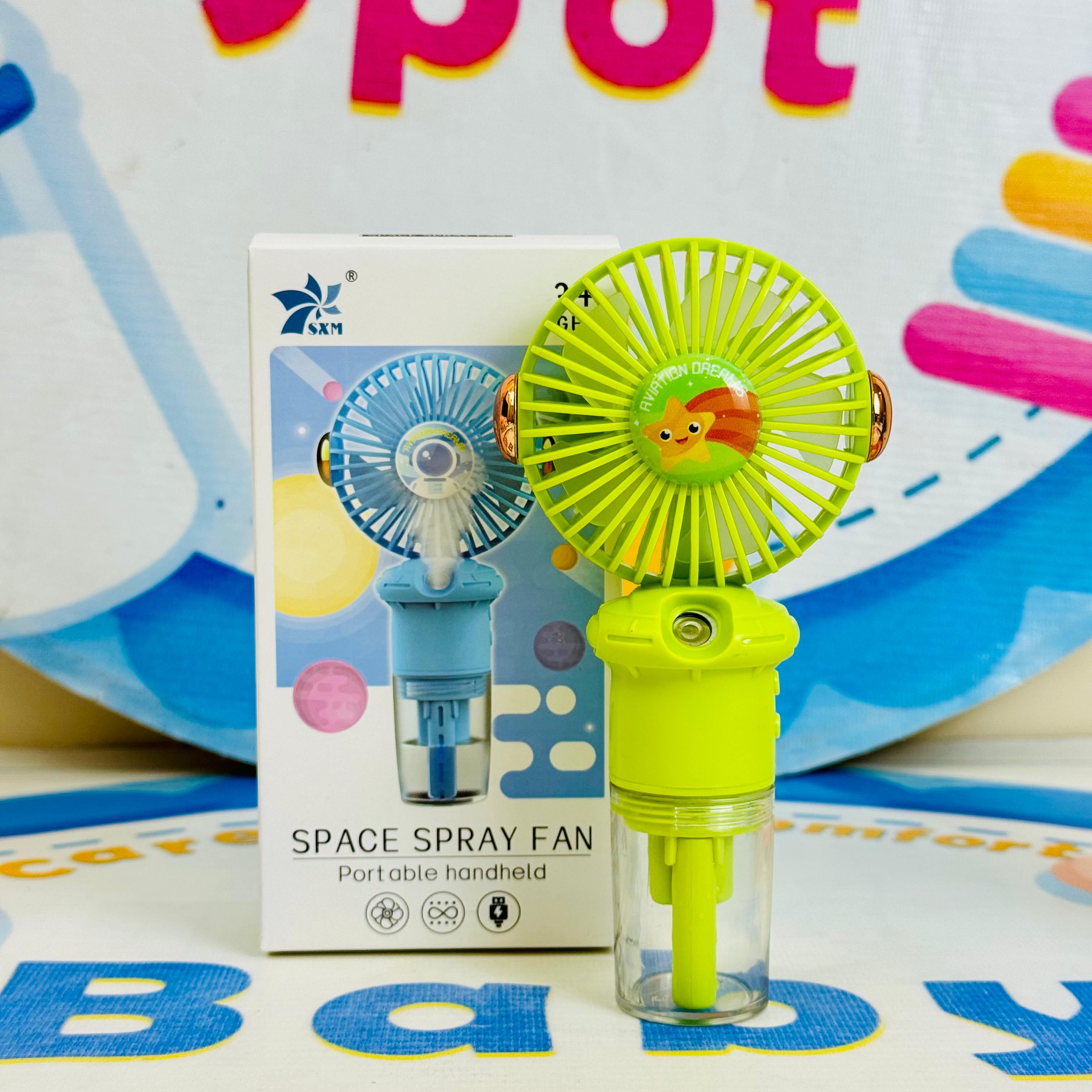 Mini electric hand fans with mist