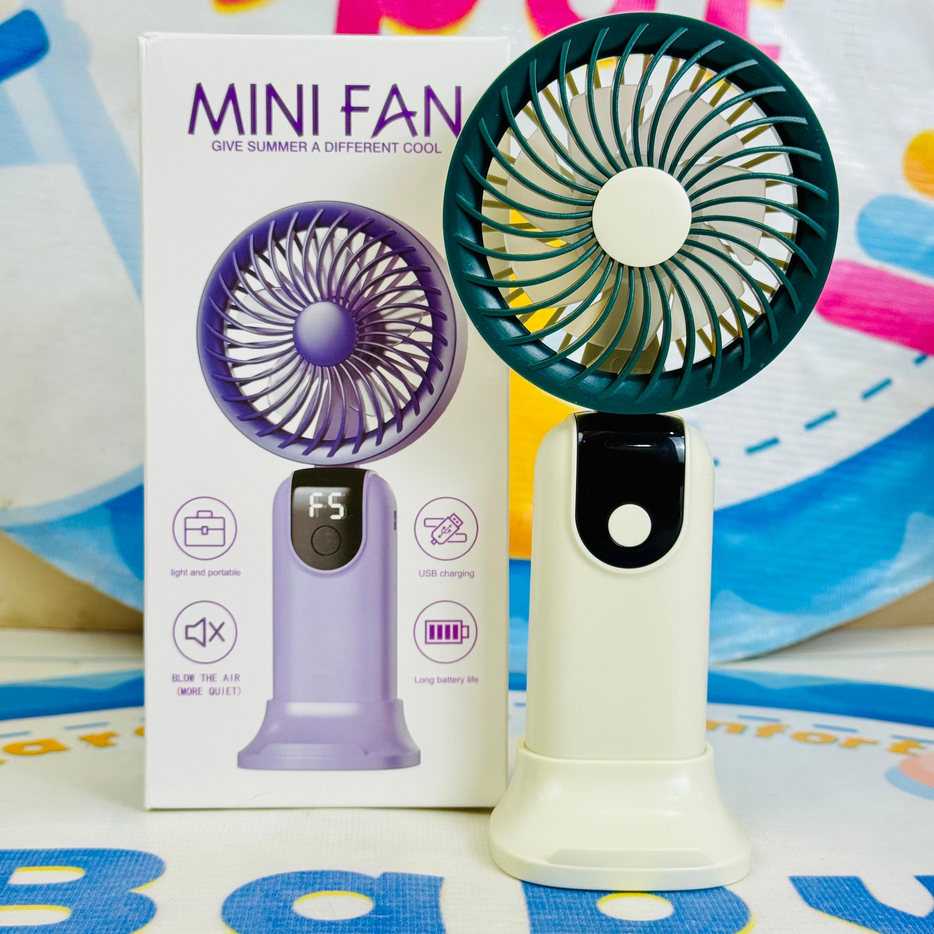 Mega Foldable rechargeable electric hand fans(digital display)