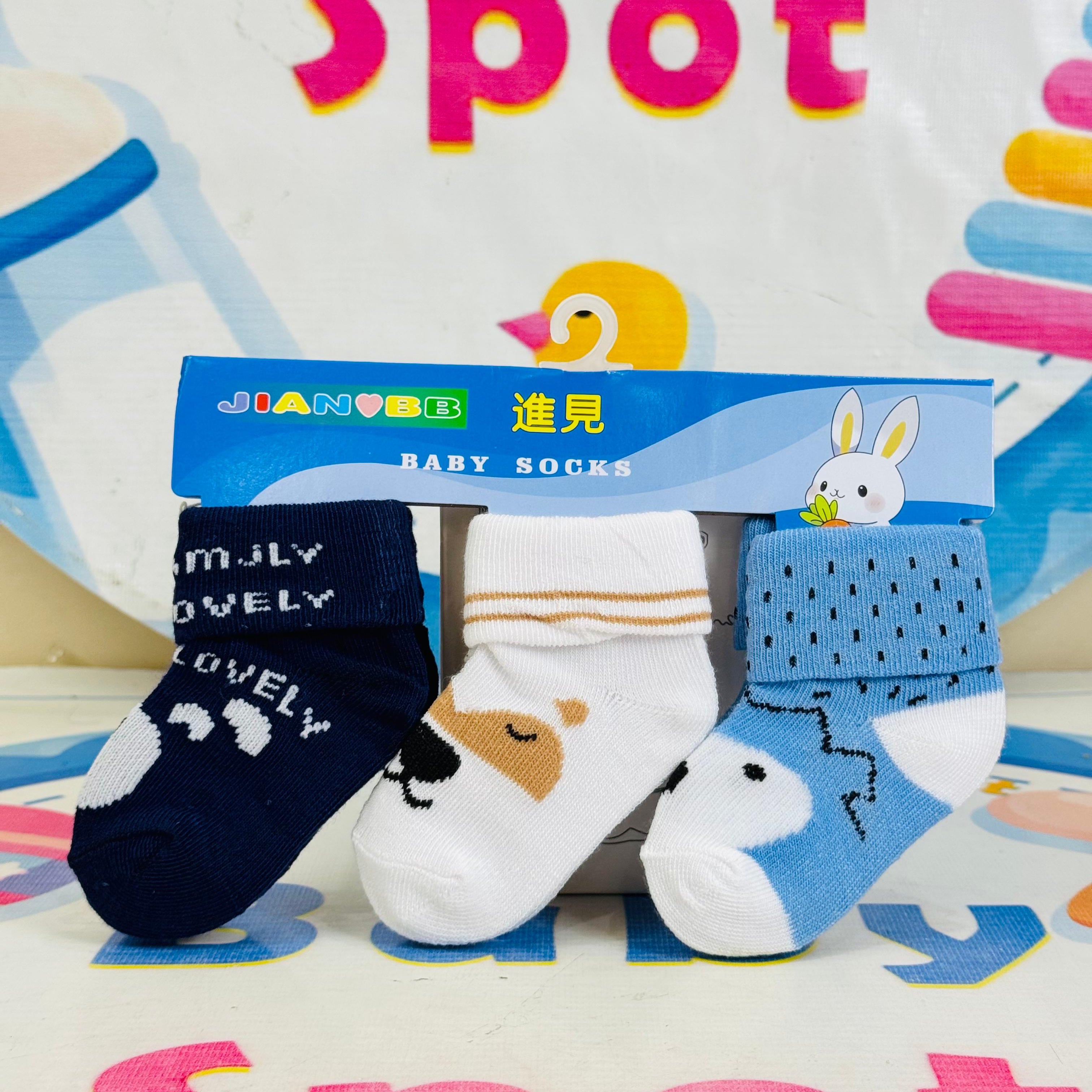 Baby –Set of 3 Socks for Newborns