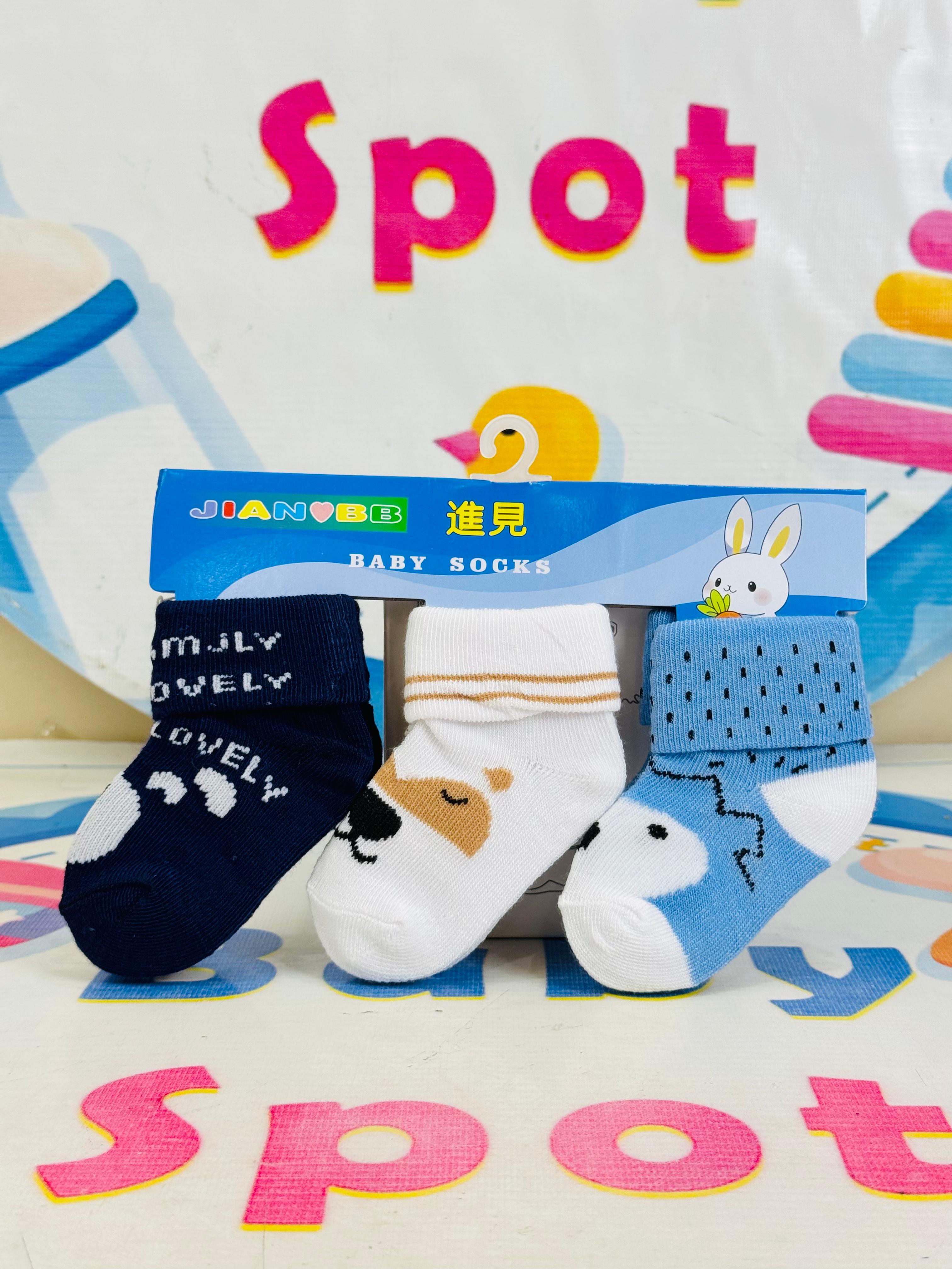 Baby –Set of 3 Socks for Newborns