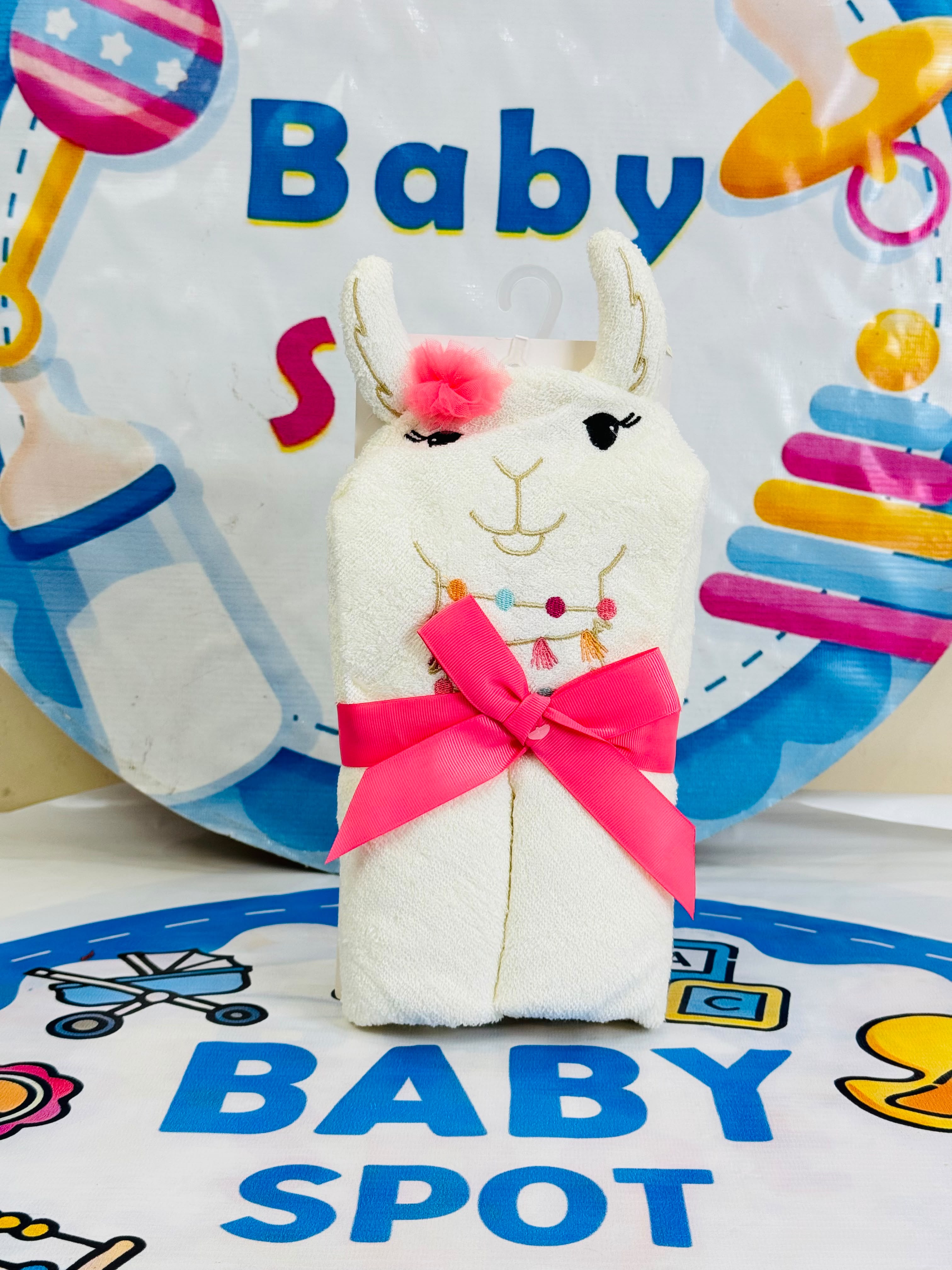 Hudson Baby Branded Baby Hooded Bath Towels(WP)