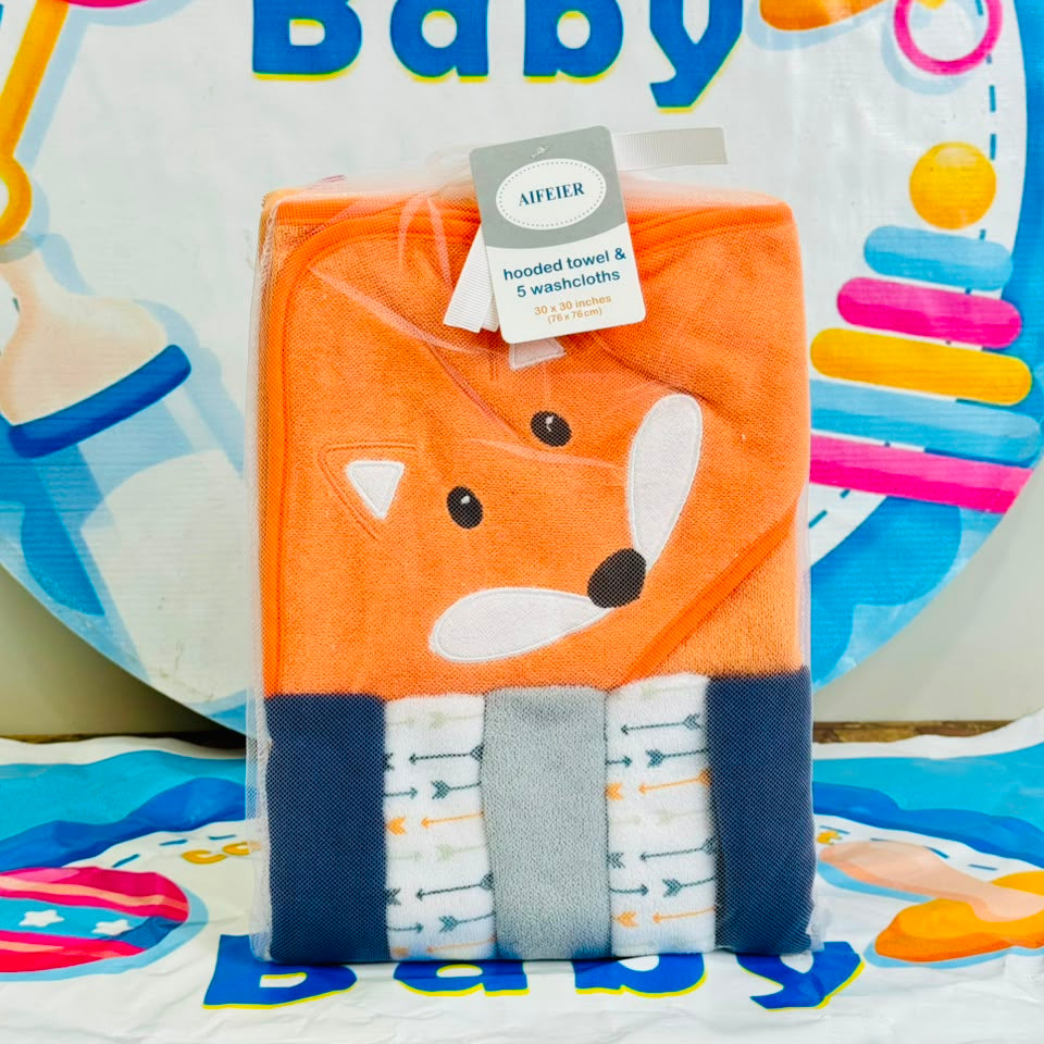 AIFEIER 6-Piece Baby Towel Set OR