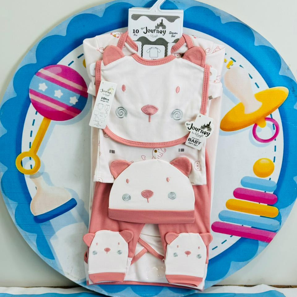 10 pcs baby starter set collection (Pink)