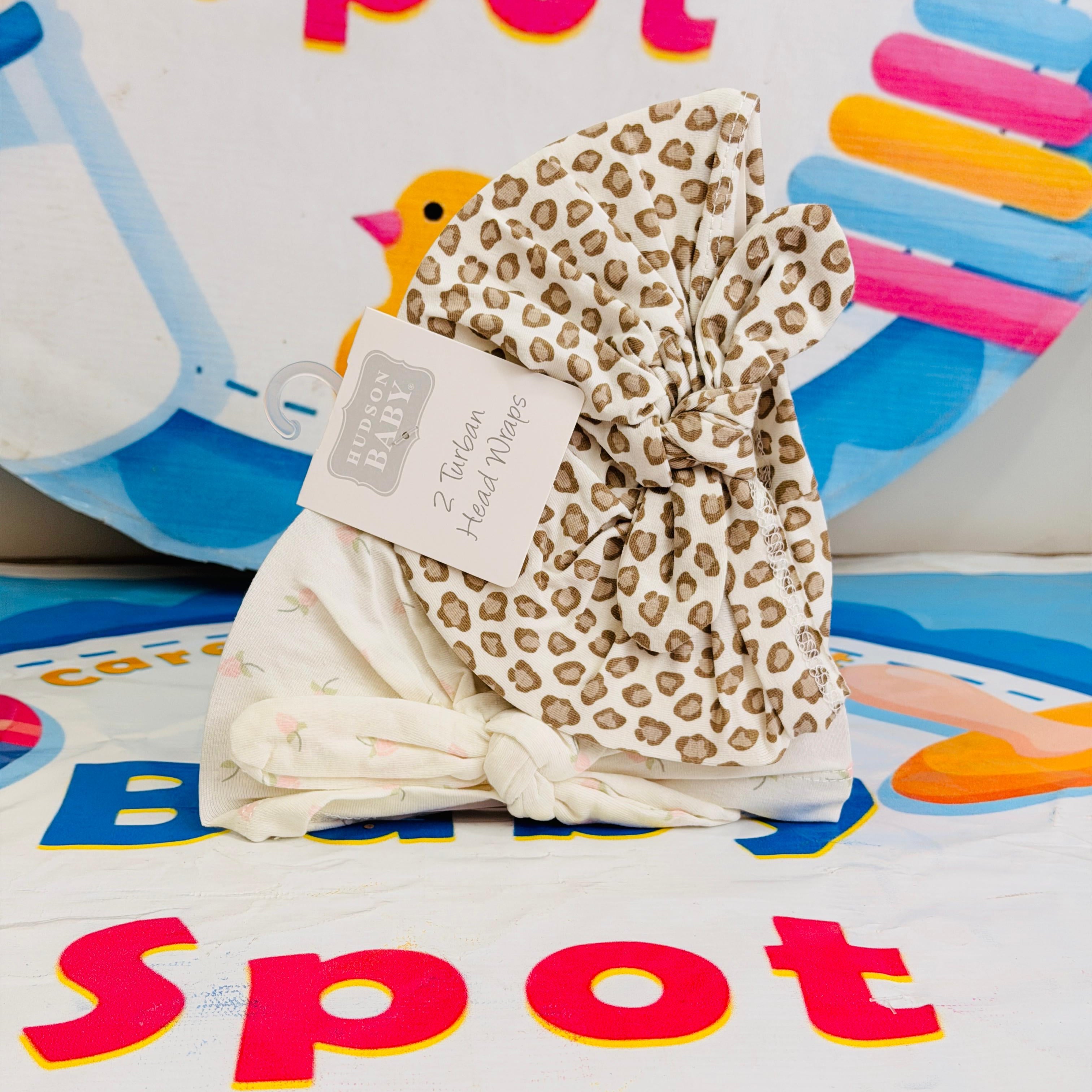 Baby Turban Caps – Set of 2 in Adorable Designs