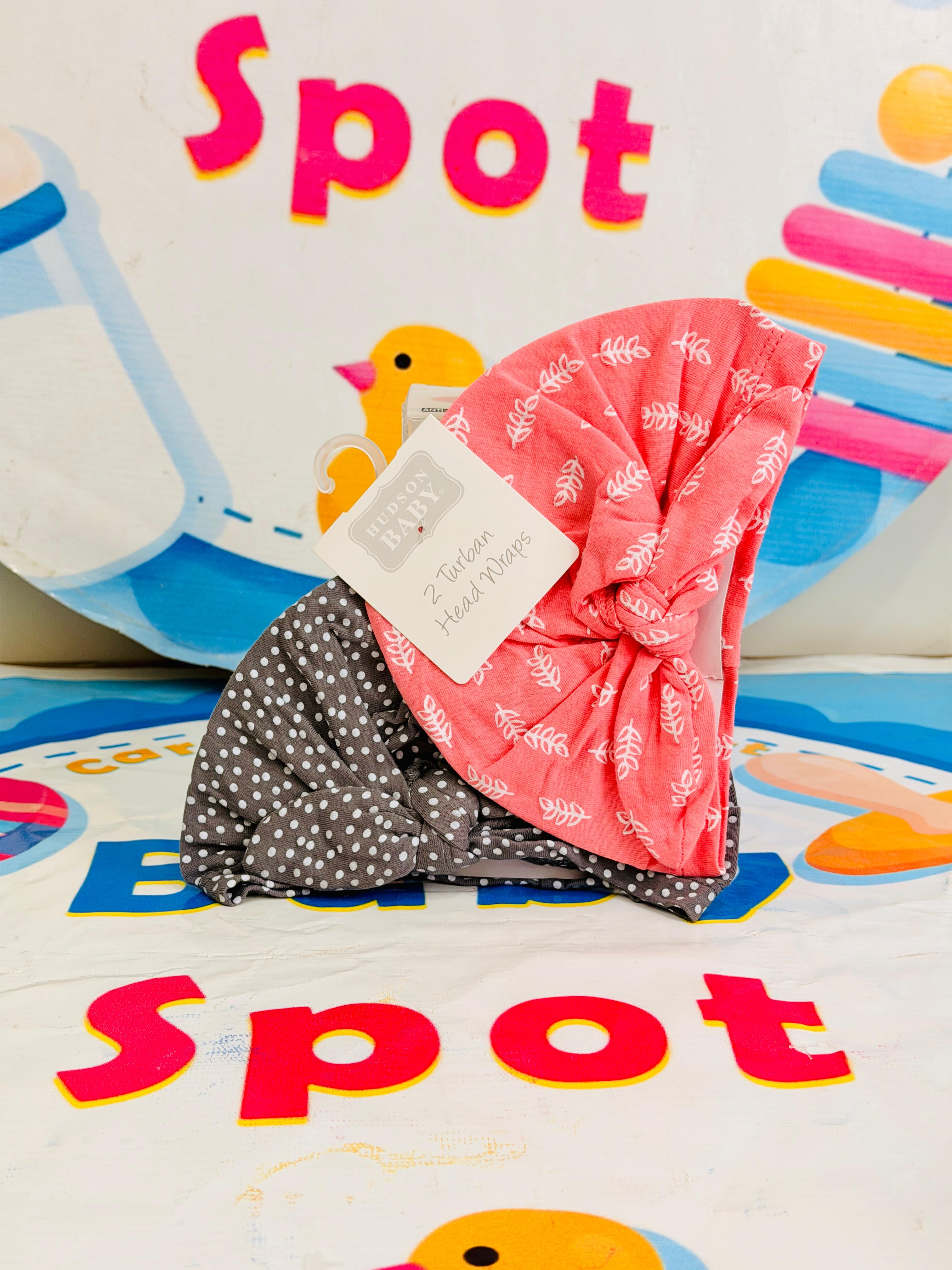 Baby Turban Caps – Set of 2 in Adorable Designs