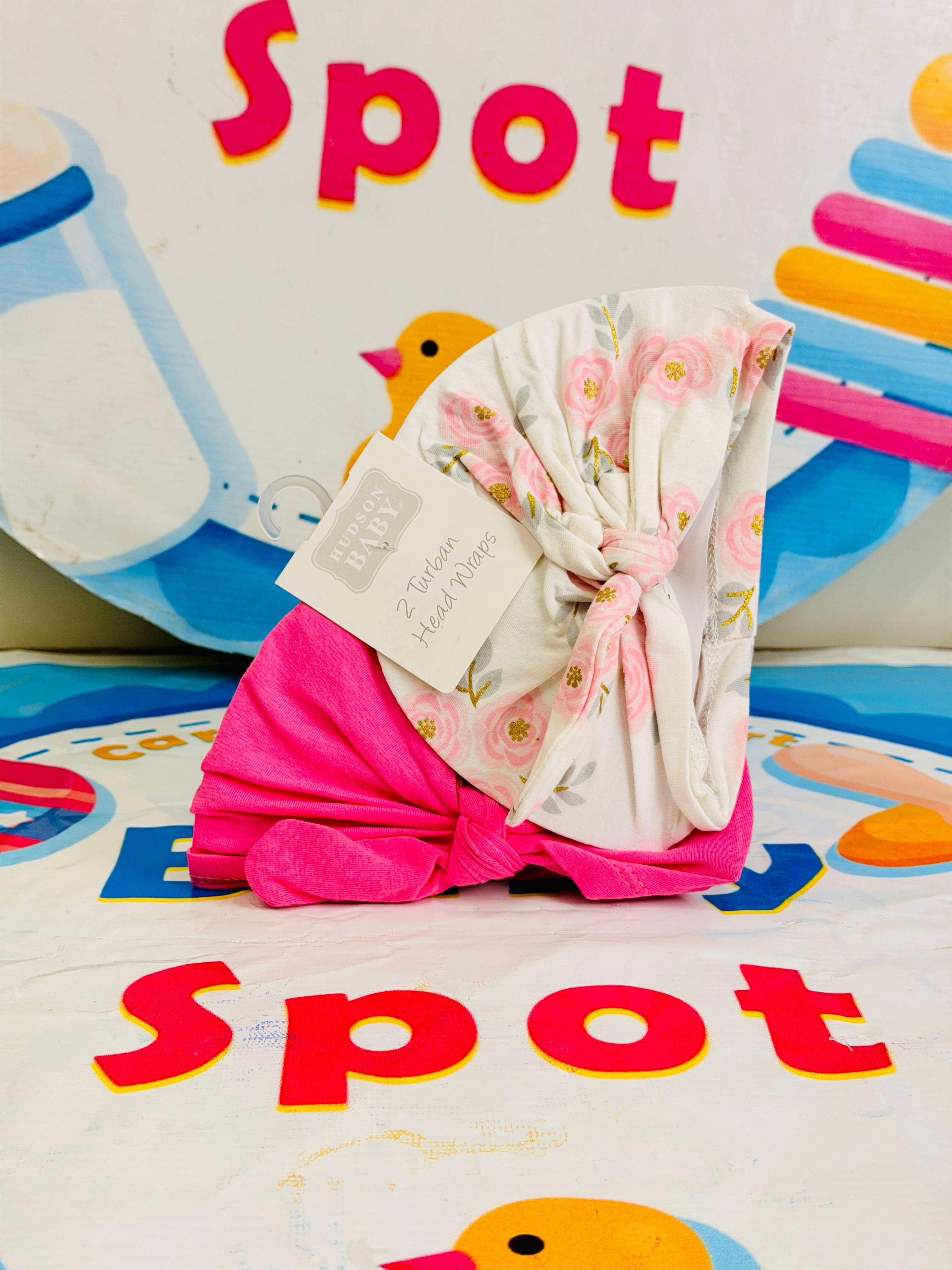 Baby Turban Caps – Set of 2 in Adorable Designs