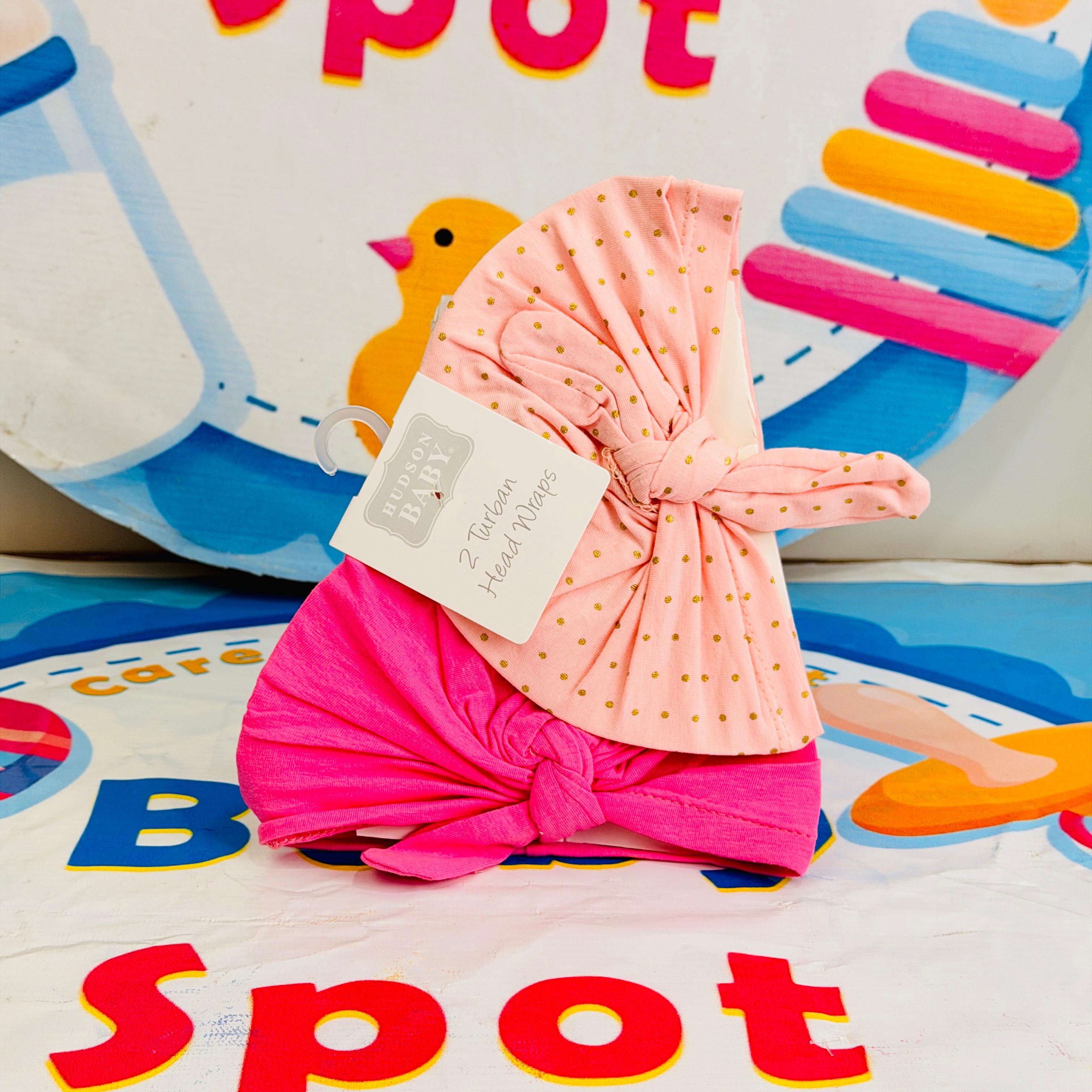 Baby Turban Caps – Set of 2 in Adorable Designs