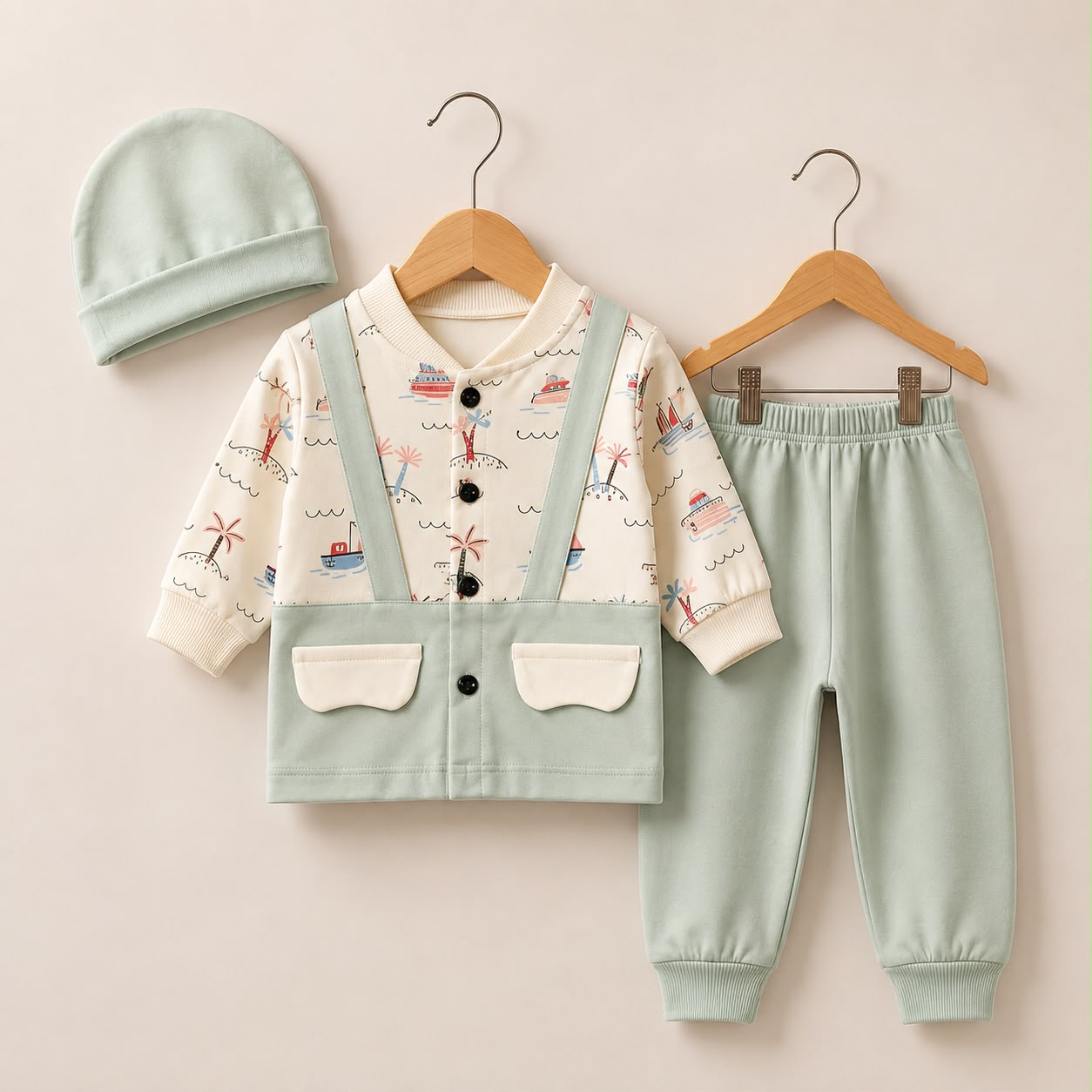 Baby Pajama Suit with Cap SK(0-3 months)