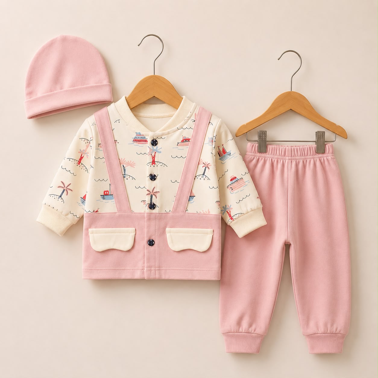 Baby Pajama Suit with Cap SK(0-3 months)