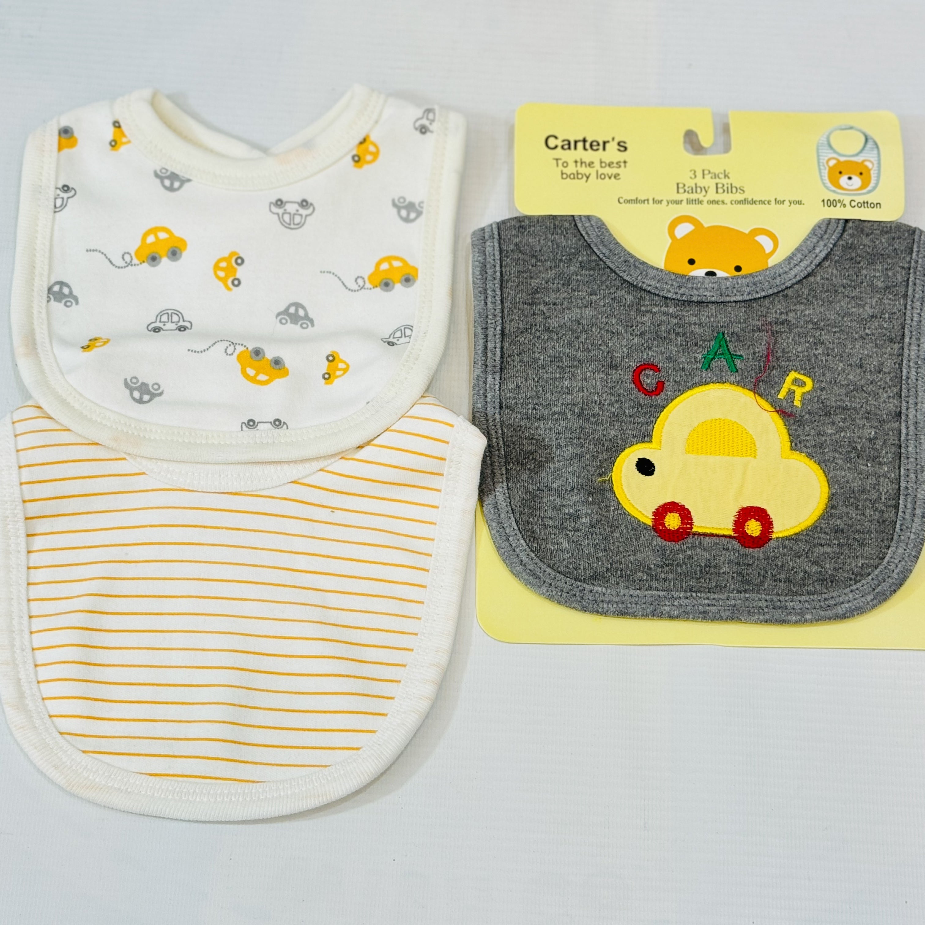 Carter’s Branded Pack of 3 Baby Bibs Collection