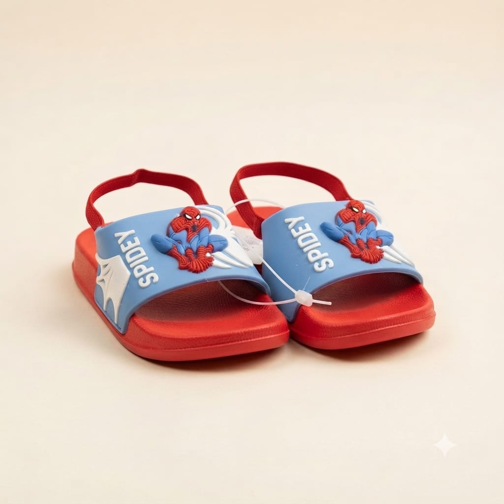 spiderman slides, spider man sandals, kids superhero slippers, boys sandals, kids slides, cartoon slippers, toddler sandals, eva sandals, anti slip slippers, children footwear, superhero shoes, boys slippers, summer sandals, lightweight slides, kids fashion, casual sandals, back strap slippers