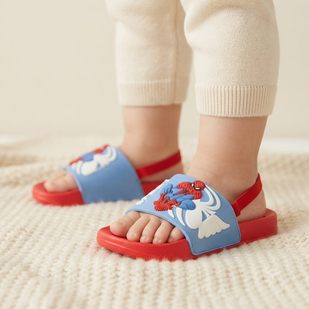 spiderman slides, spider man sandals, kids superhero slippers, boys sandals, kids slides, cartoon slippers, toddler sandals, eva sandals, anti slip slippers, children footwear, superhero shoes, boys slippers, summer sandals, lightweight slides, kids fashion, casual sandals, back strap slippers