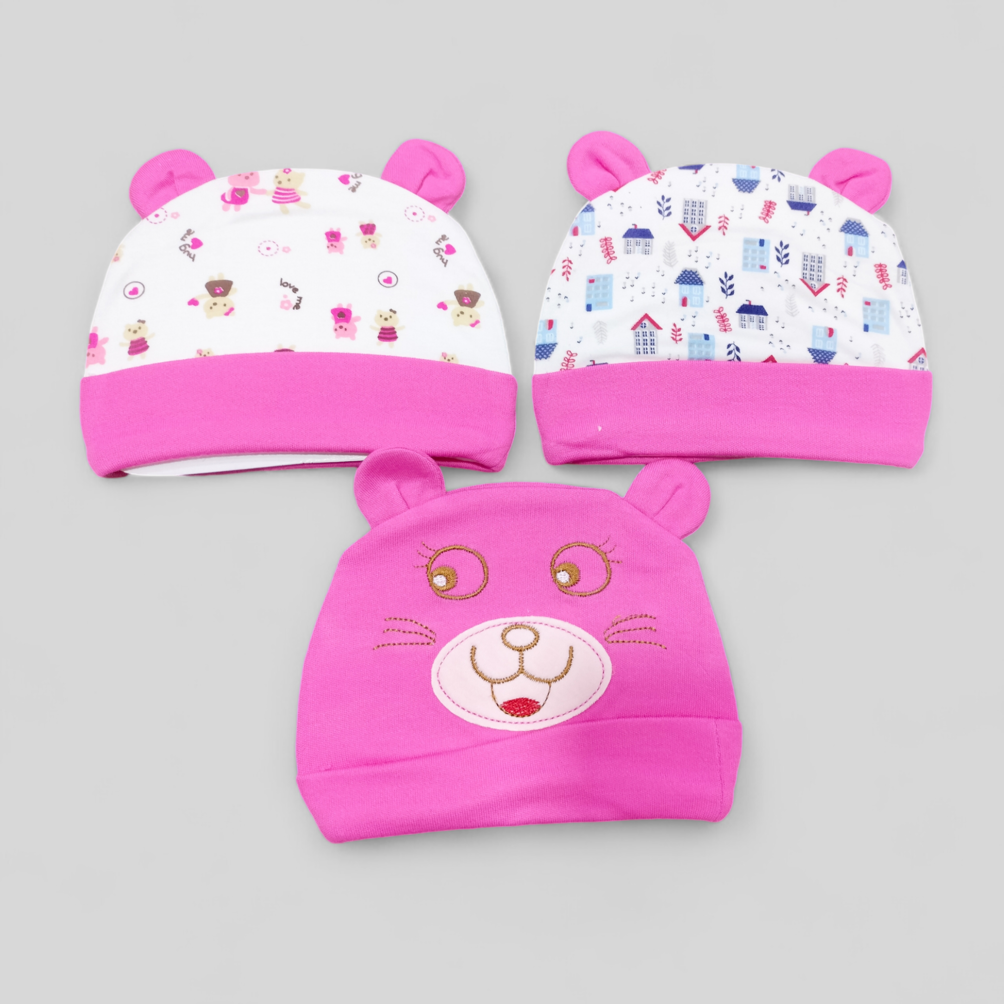 Set of 3 Little Home Branded Caps