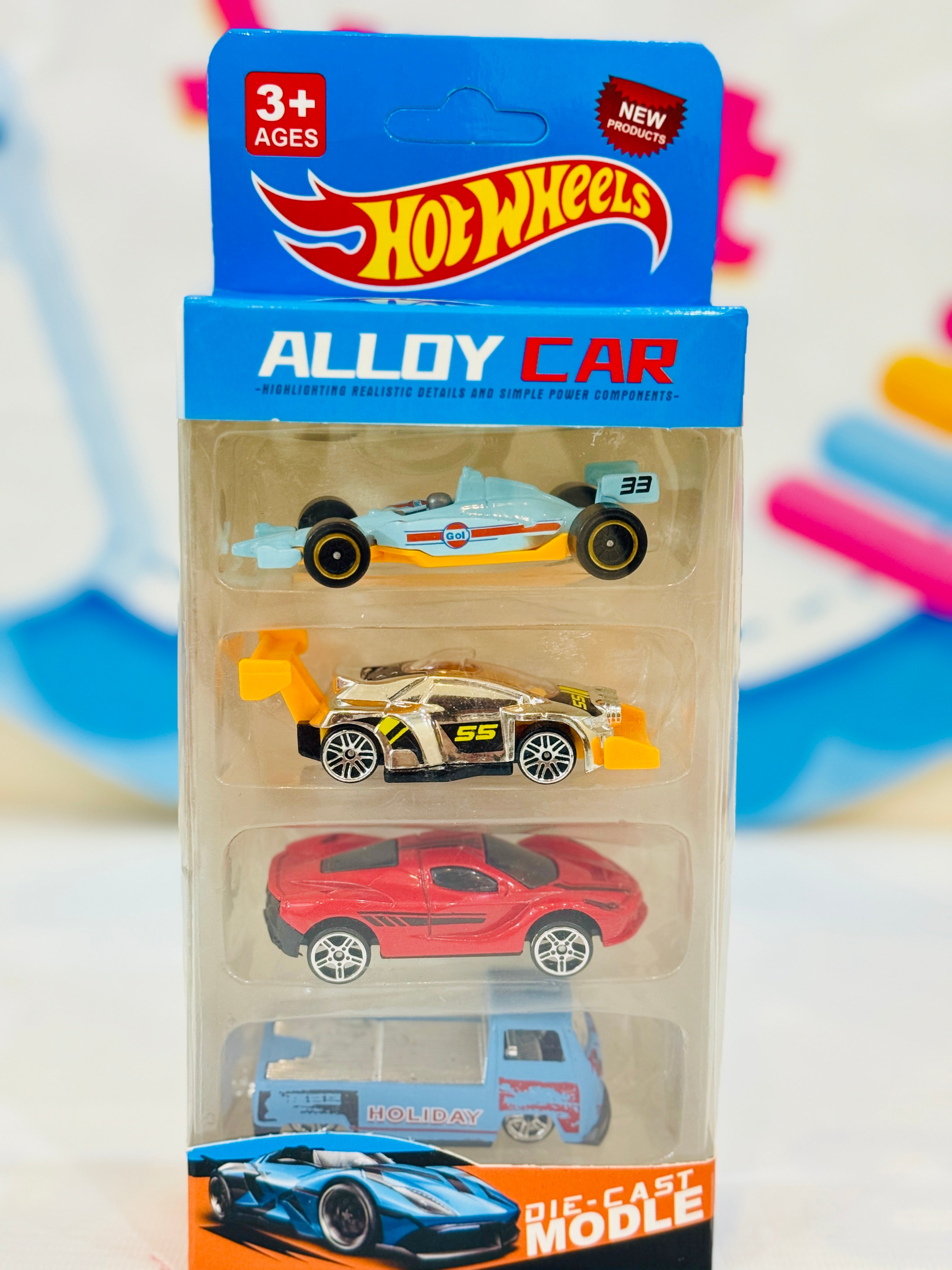 Hot Wheels 5-Car Pack – Ultimate Speed & Action! 🚗🔥

Rev up the excitement with the Hot Wheels 5-Car Pack, featuring high-speed, stylish, and detailed die-cast cars for endless racing adventures! Each pack includes five uniquely designed cars, perfect for collectors and young racers alike.

🔹 Why Choose This Set?
✅ Premium Die-Cast Cars – Durable and high-quality Hot Wheels vehicles.
🏎️ Unique Designs – A mix of sports cars, muscle cars, and supercars.
🎮 Endless Fun – Perfect for racing, stunts, and im