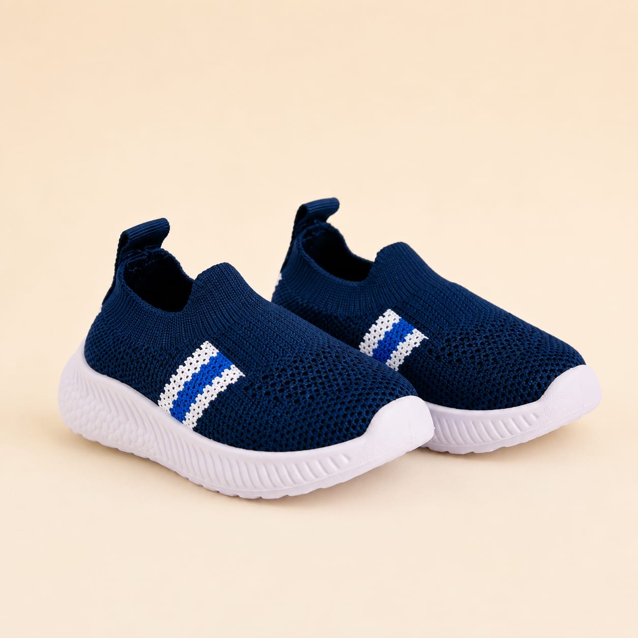 Kids Sneakers, Boys Sneakers, Girls Sneakers, Unisex Kids Shoes, Knitted Sneakers, Slip-On Sneakers, Baby Sneakers, Imported Kids Shoes, Navy Blue Sneakers, Breathable Kids Shoes, Lightweight Sneakers, Soft Sole Shoes, Flexible Sole Shoes, Comfortable Kids Shoes, Everyday Kids Shoes, Casual Sneakers, First Walker Shoes, Baby Walking Shoes, Easy Wear Shoes, Stretch Knit Shoes, Striped Sneakers, White Sole Sneakers, Kids Footwear, Baby Shoes, Sizes 17-21, Little Spot Shoes
