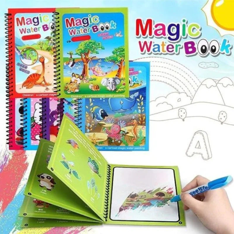 Reusable Water Magic Coloring Book – Creativity Without the Mess! 🎨💧

Unleash your child's imagination with the&nbsp;Water Magic Coloring Book&nbsp;– the perfect blend of fun, learning, and zero mess! Designed for curious little minds, this no-mess wonder brings pictures to life with just water, making it a hit with both kids and parents.

🌟&nbsp;Why Kids &amp; Parents Love It:
💧&nbsp;Mess-Free Magic&nbsp;– Just add water! No inks, no stains – only colorful fun on every page.
♻️&nbsp;Reusable Pages&nbsp