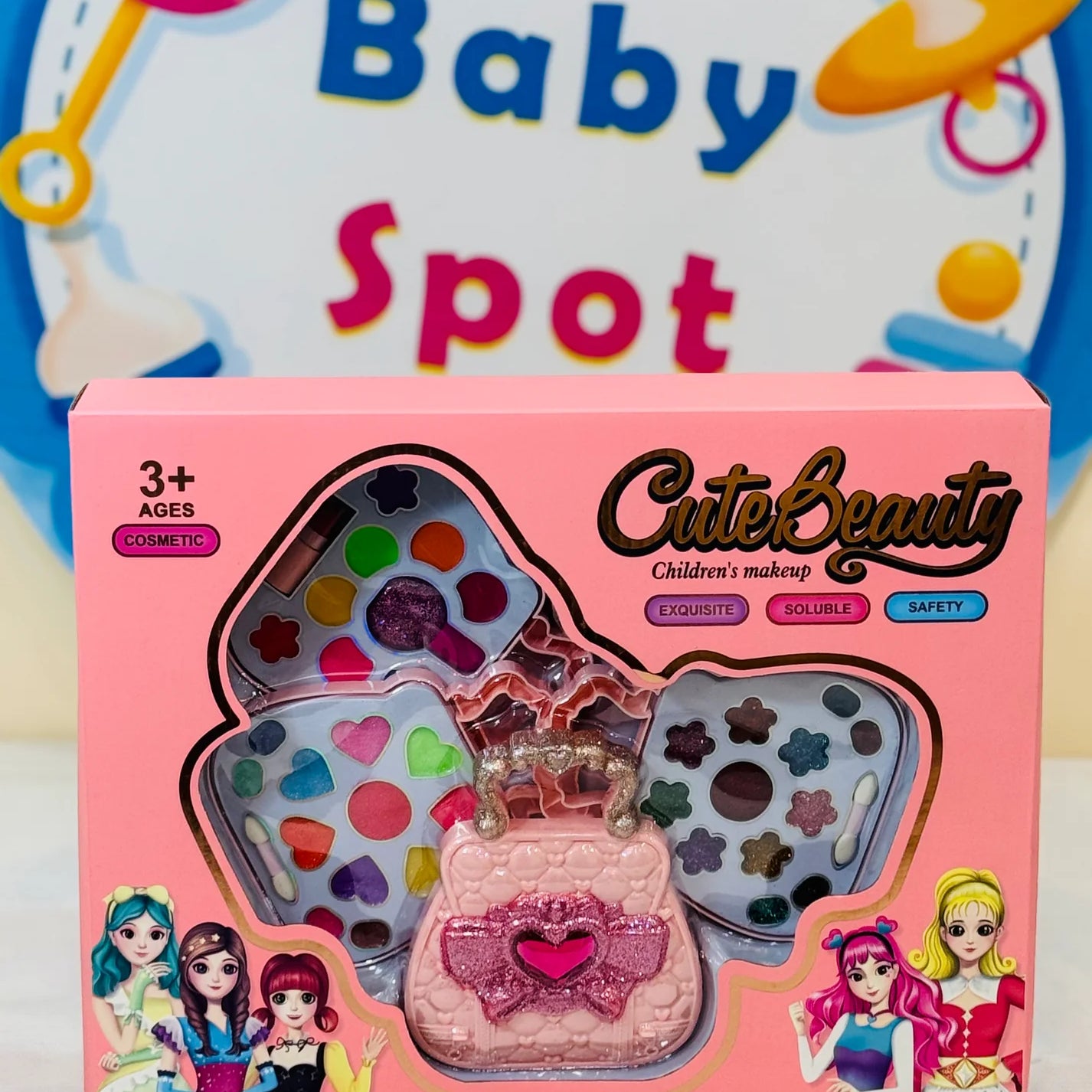 💄 Kids' Makeup Kit with Stylish Bag – Sparkle & Play! ✨👛
Let your little one explore creativity with this 2-in-1 Makeup & Jewelry Kit, designed for endless fun and imaginative play.

🔹 Features:
🎀 Adorable & Portable – Comes with a glittery bag for easy storage and carry.
💖 Safe & Kid-Friendly – Made with non-toxic, washable materials for worry-free play.
🌟 Encourages Confidence & Creativity – Helps kids express themselves through pretend play.
🎁 Perfect Gift Choice – Great for birthdays, holidays, o